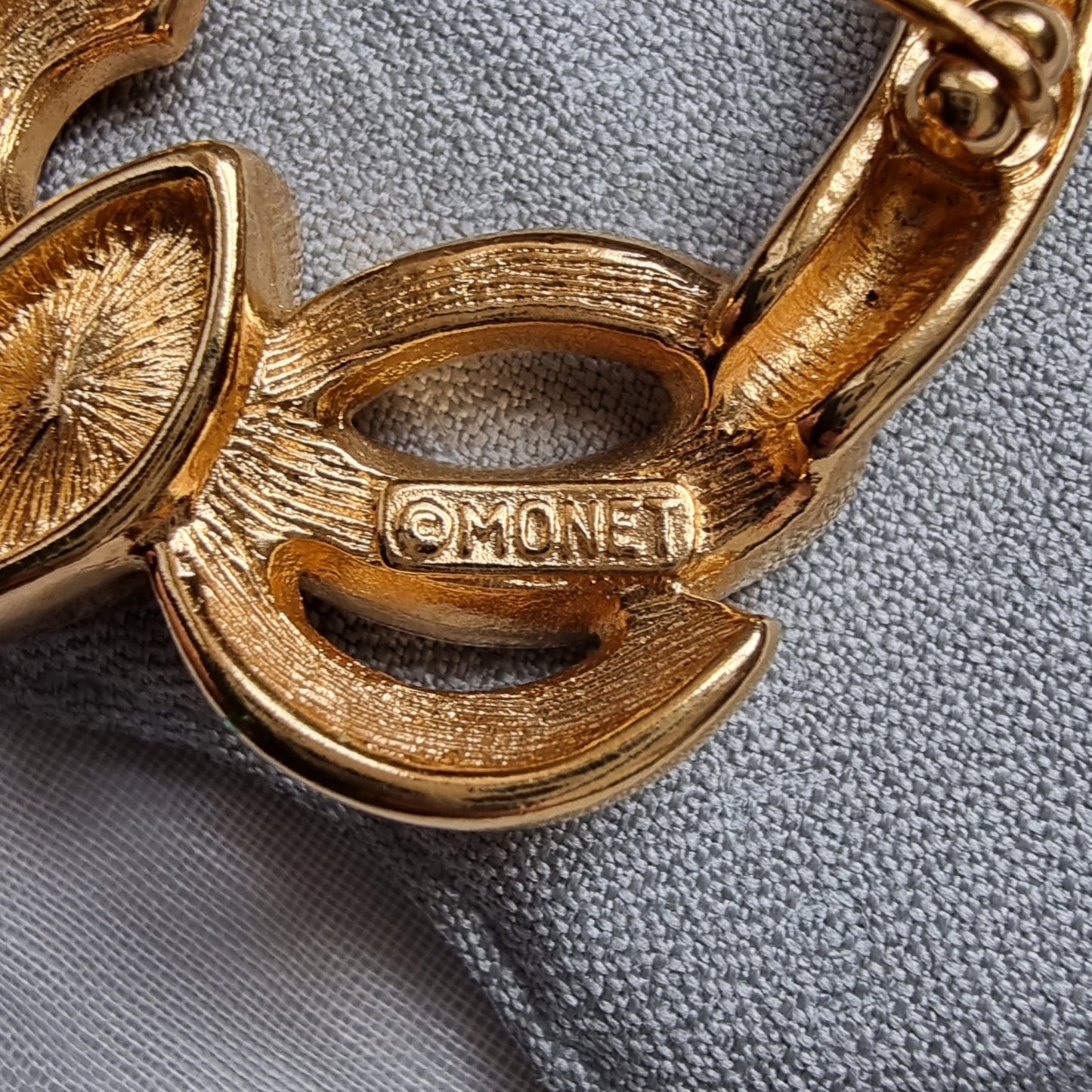 Brooch - Monet Gold and Crystal Wreath Brooch