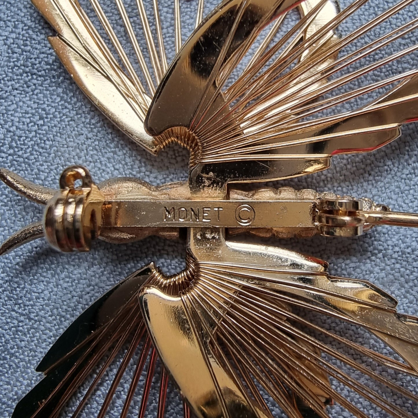 Brooch - Monet Gold Wire Butterfly Brooch