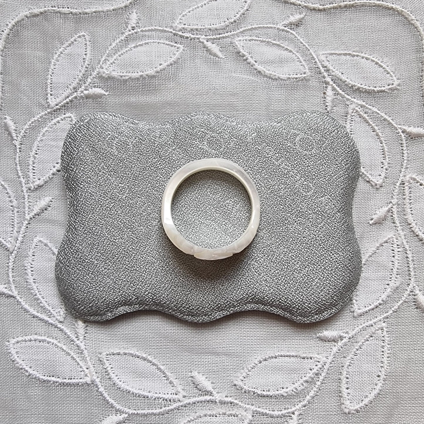 Ring - Carved Mother of Pearl Flower Ring