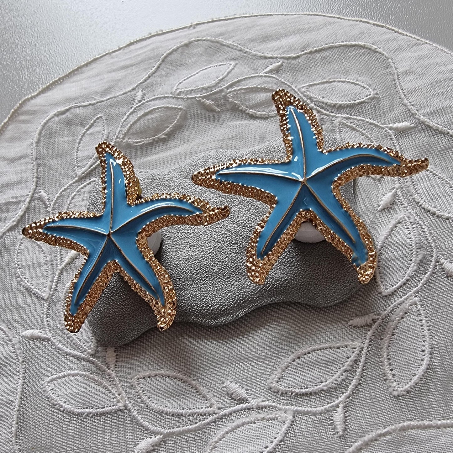 Posts - Turquoise Enamel Statfish Stud Earrings
