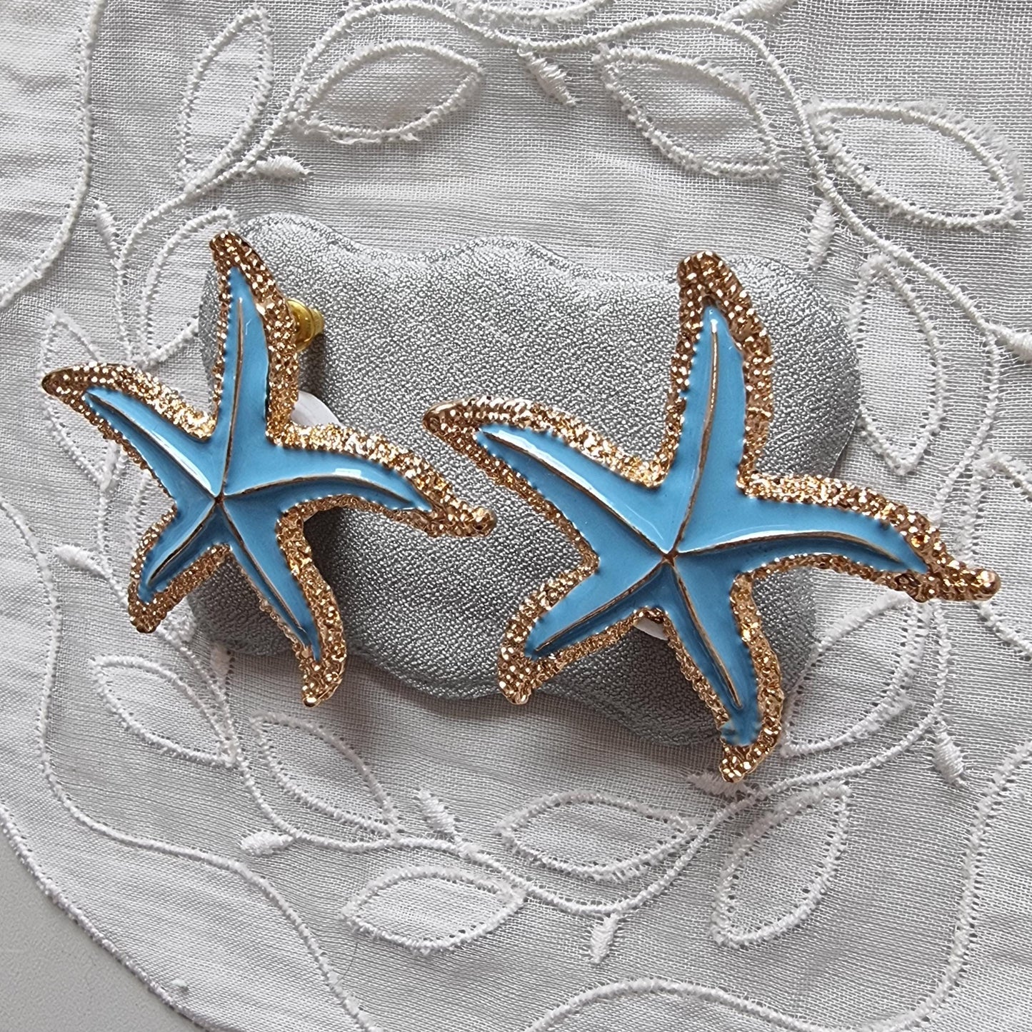 Posts - Turquoise Enamel Statfish Stud Earrings