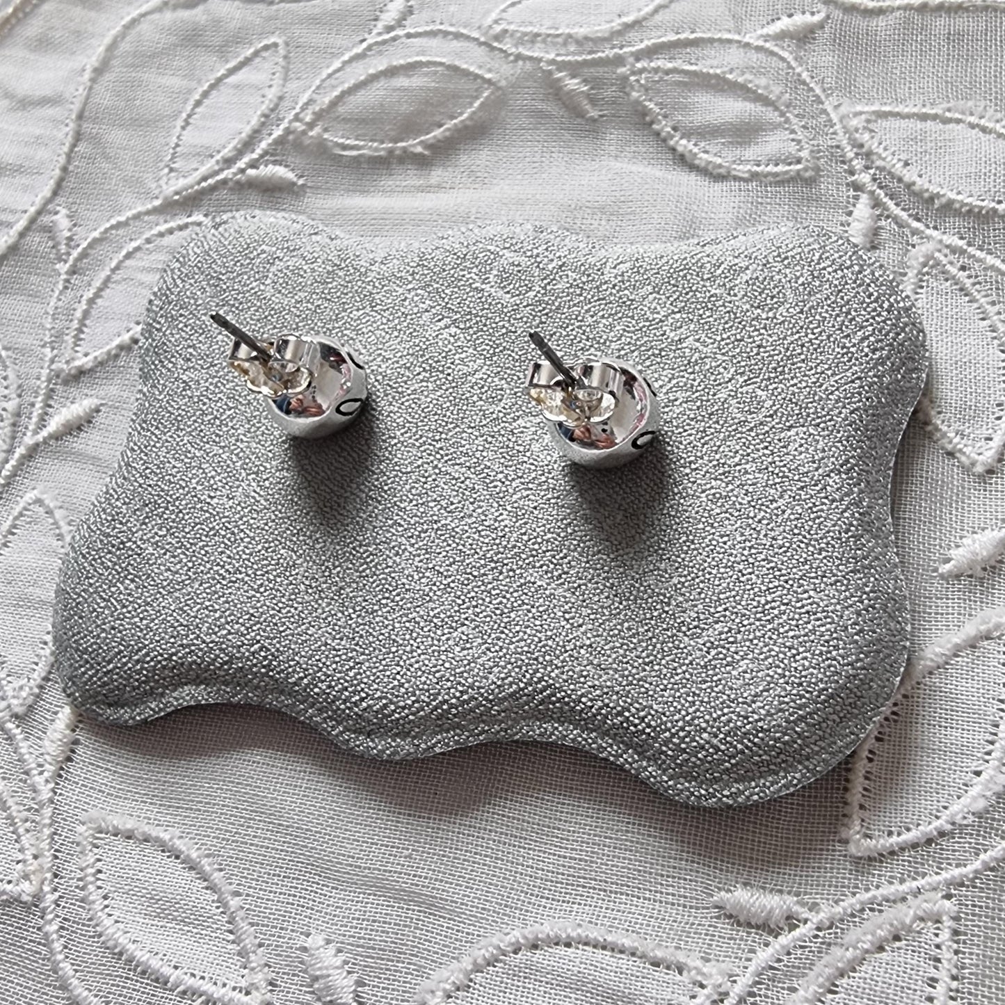 Posts - Guess Logo Silver Ball Stud Earrings