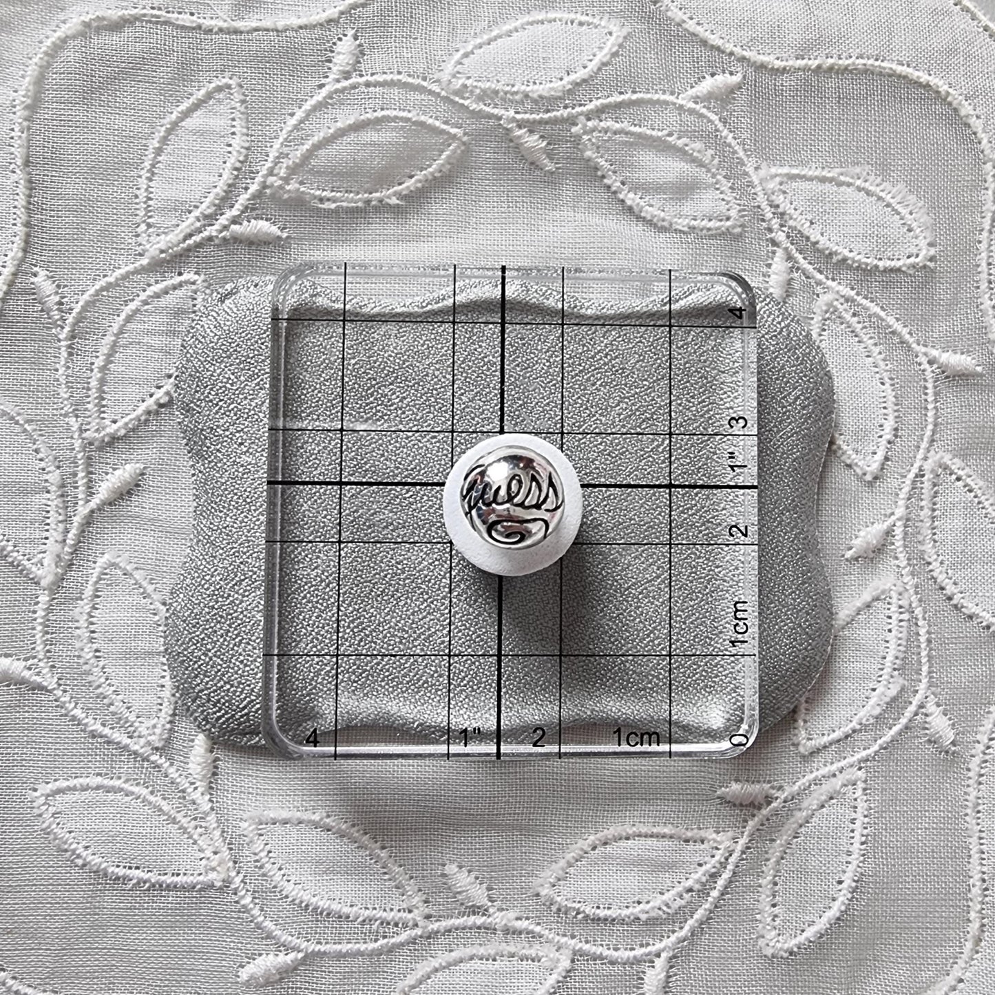 Posts - Guess Logo Silver Ball Stud Earrings