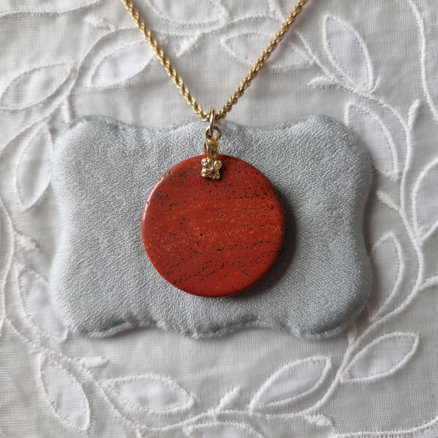 Necklace - Red Jasper Carved Scorpion Pendant Necklace