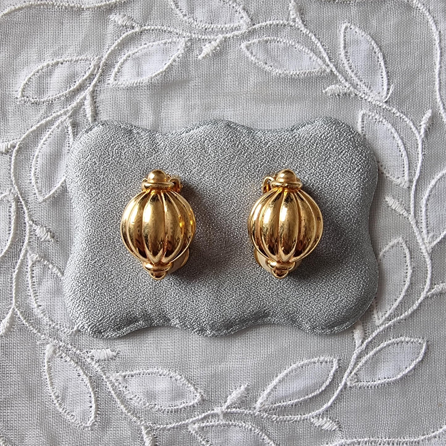 Clip on - Gold Dome Clip on Earrings