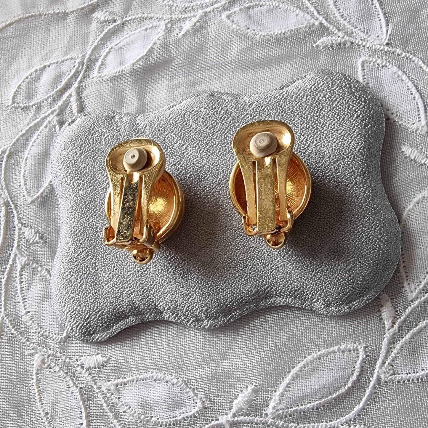 Clip on - Gold Dome Clip on Earrings