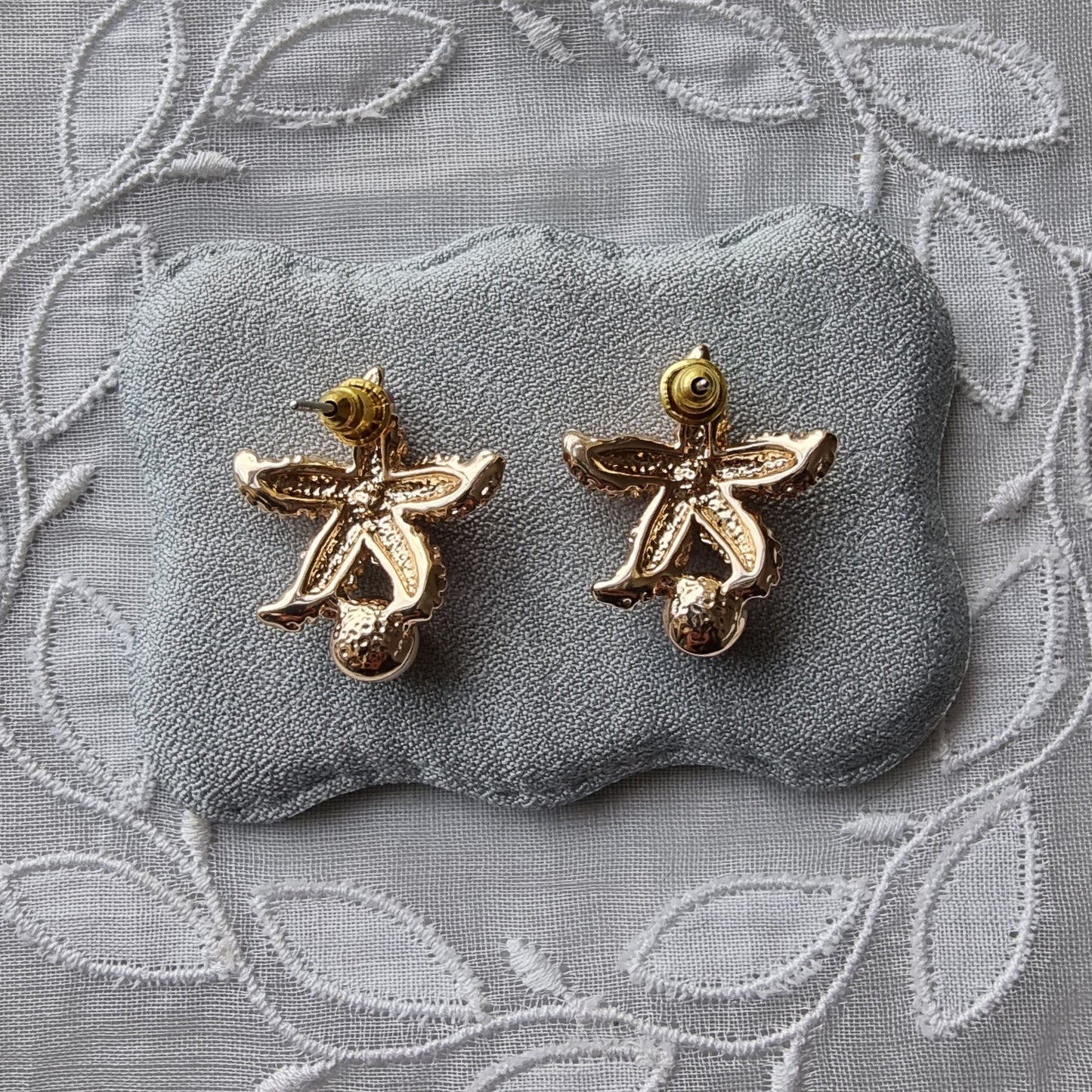 Posts - Multicolour Starfish Pearl Stud Earrings