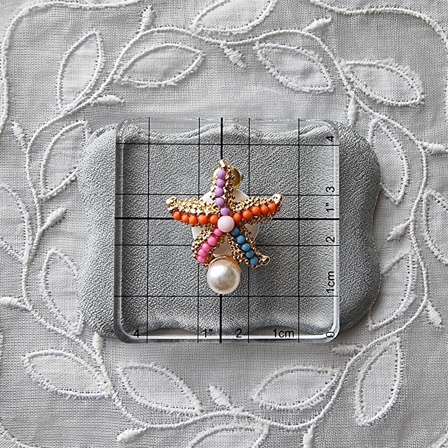Posts - Multicolour Starfish Pearl Stud Earrings