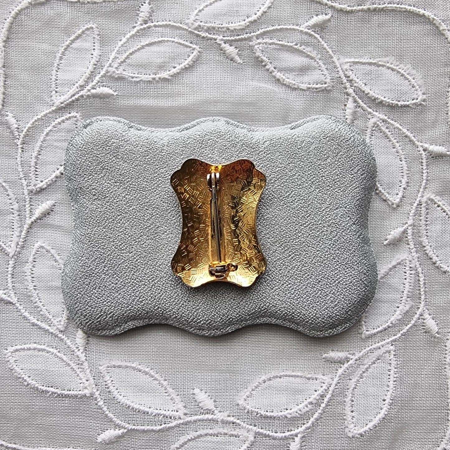 Brooch - Enamel Flowers with Butterfly Brooch