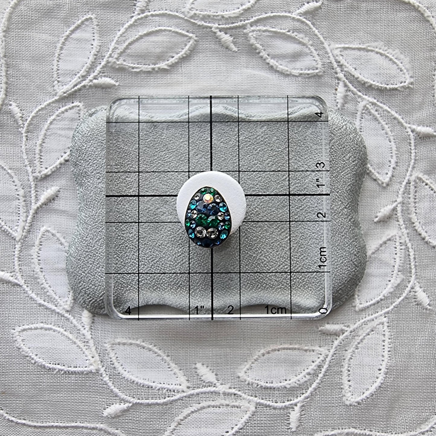 Posts - Swarovski Crystal Blue and Green Egg Stud Earrings