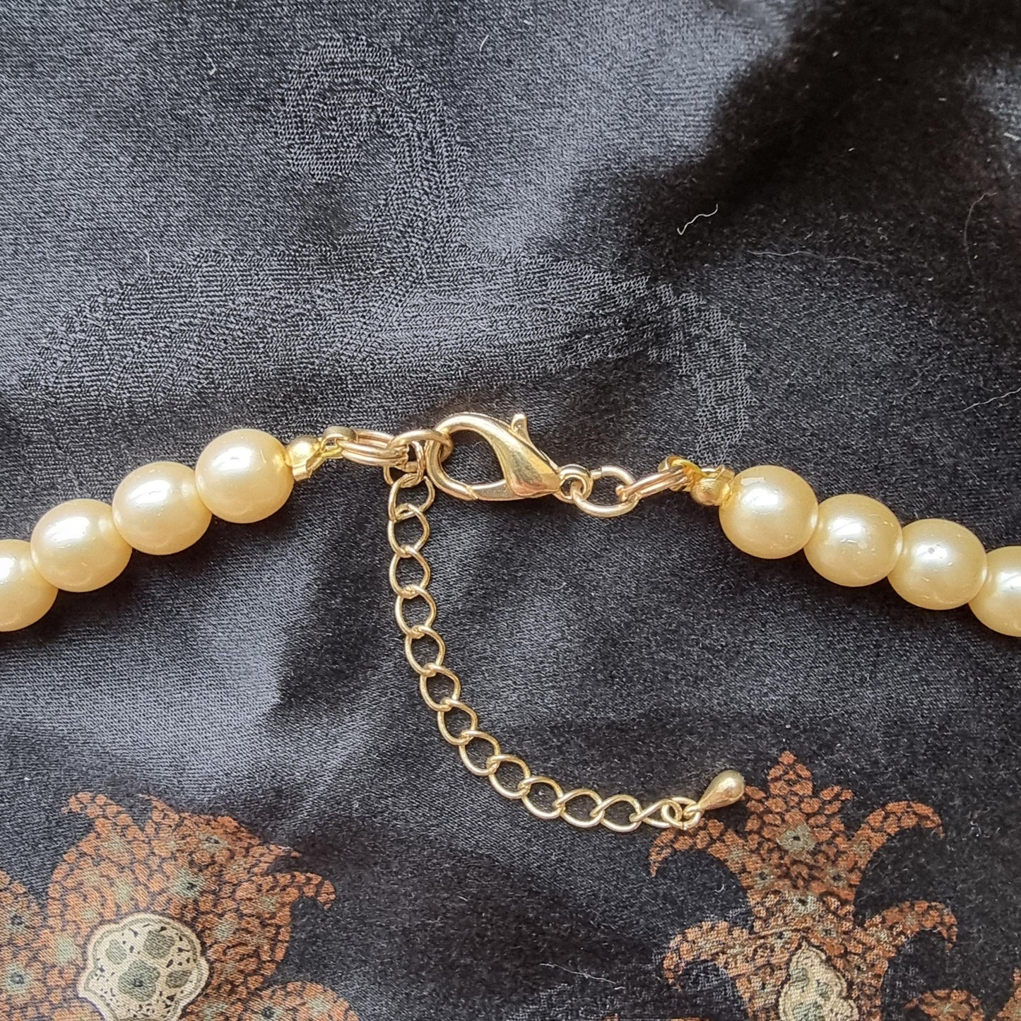 Necklace - Faux Pearls and Crystal Beads Necklace