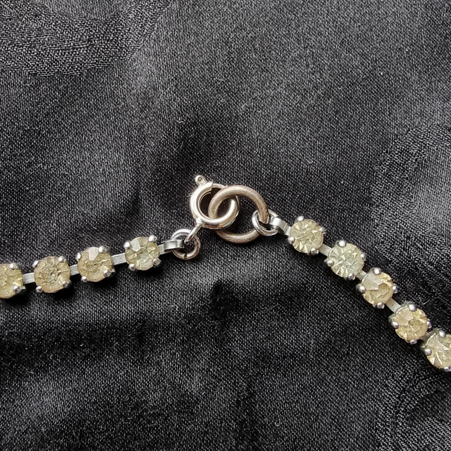 Necklace - Black Stars and Clear Crystals Necklace