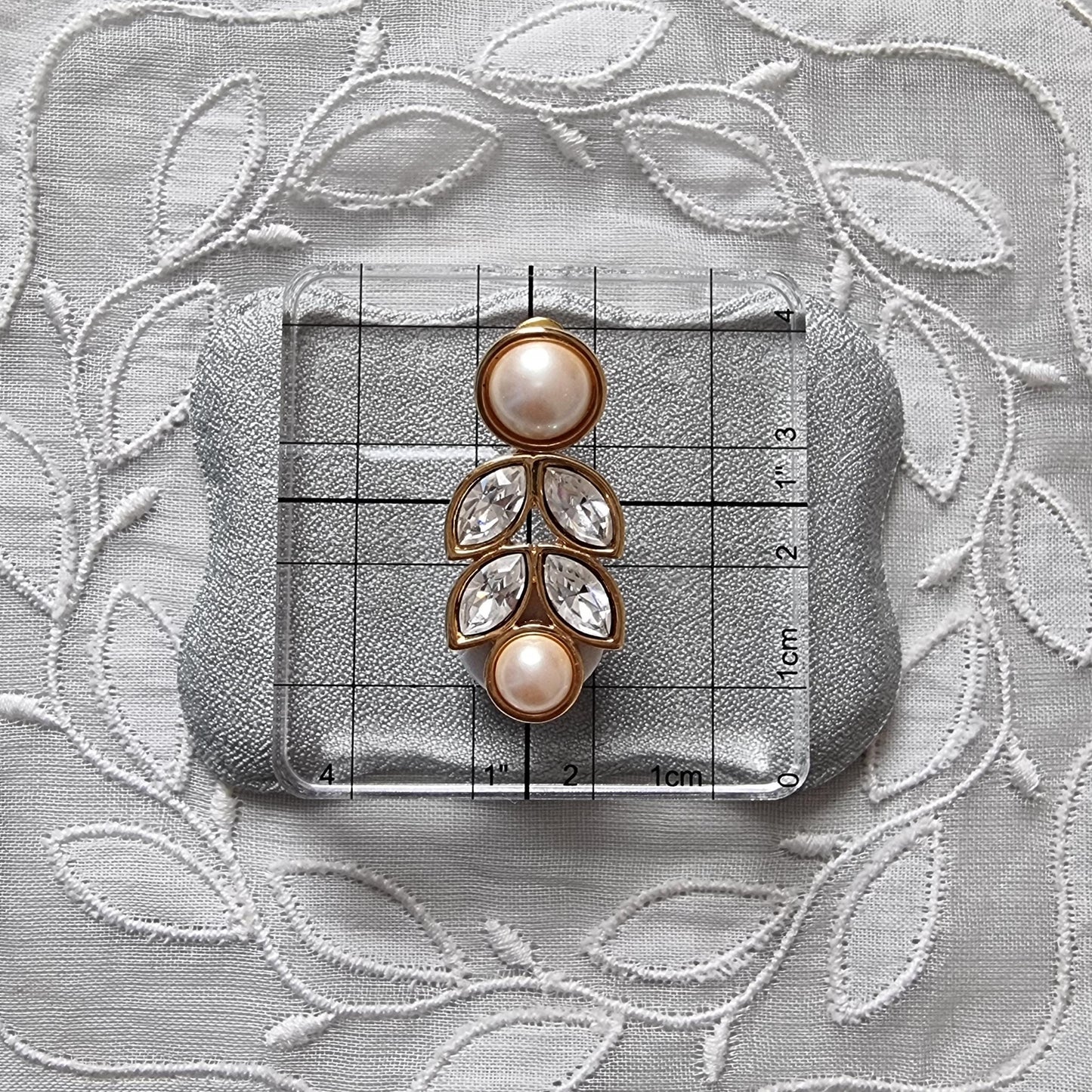 Posts - Monet Faux Pearls and Crystals Drop Earrings