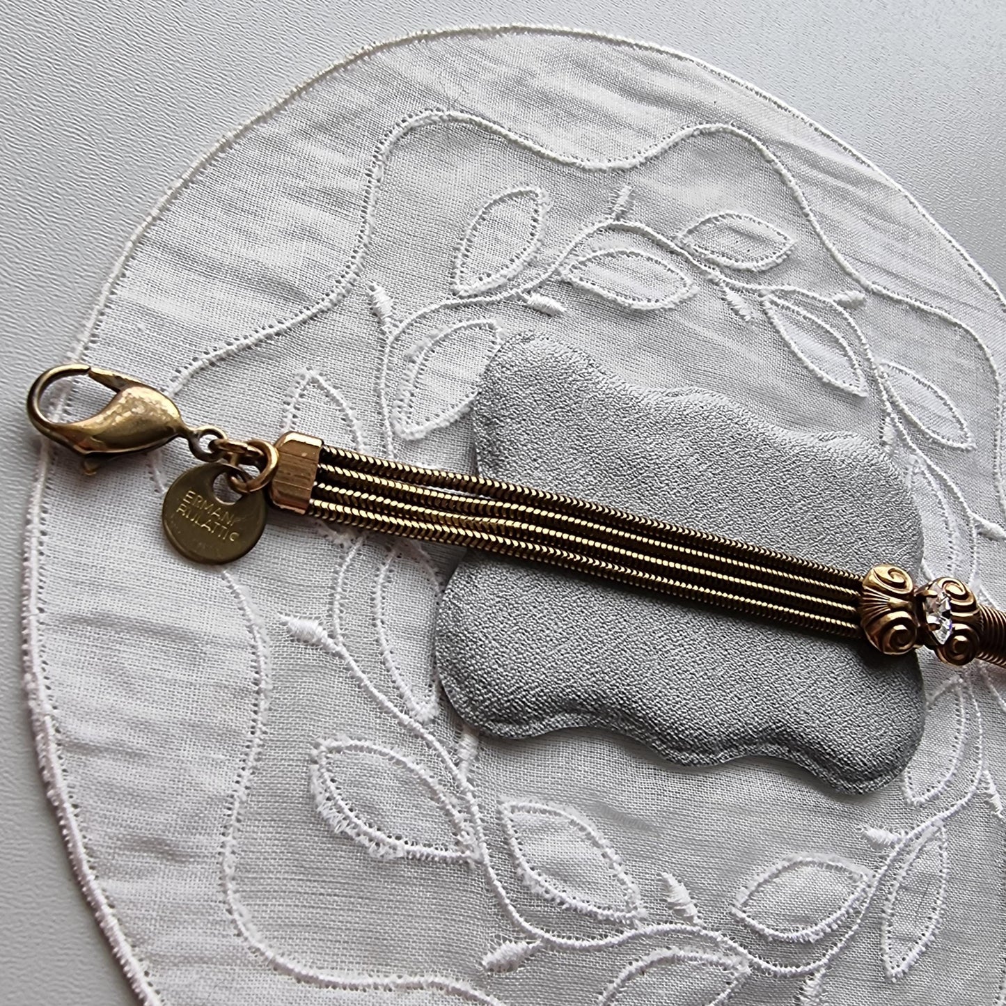 Bracelet - Ermani Bulatti Crystal Bow Snake Chain Bracelet