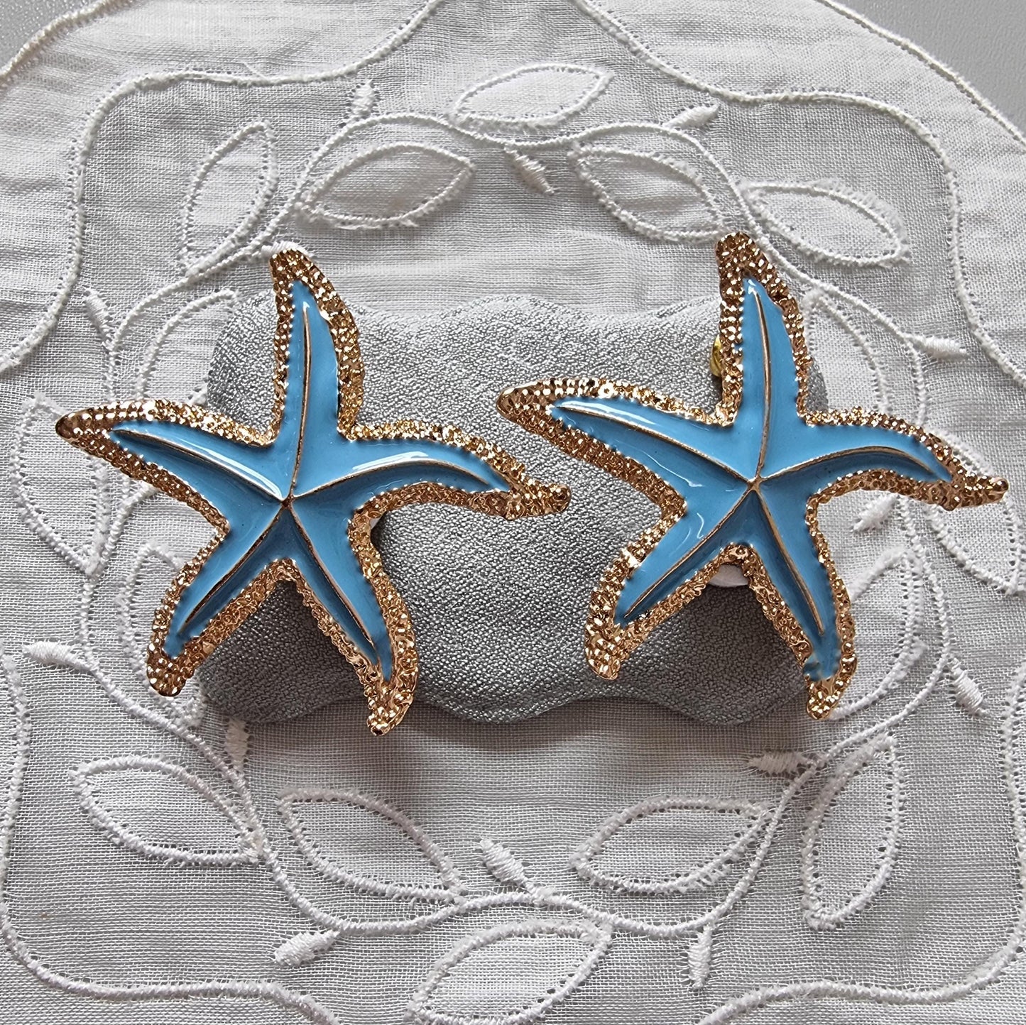 Posts - Turquoise Enamel Statfish Stud Earrings