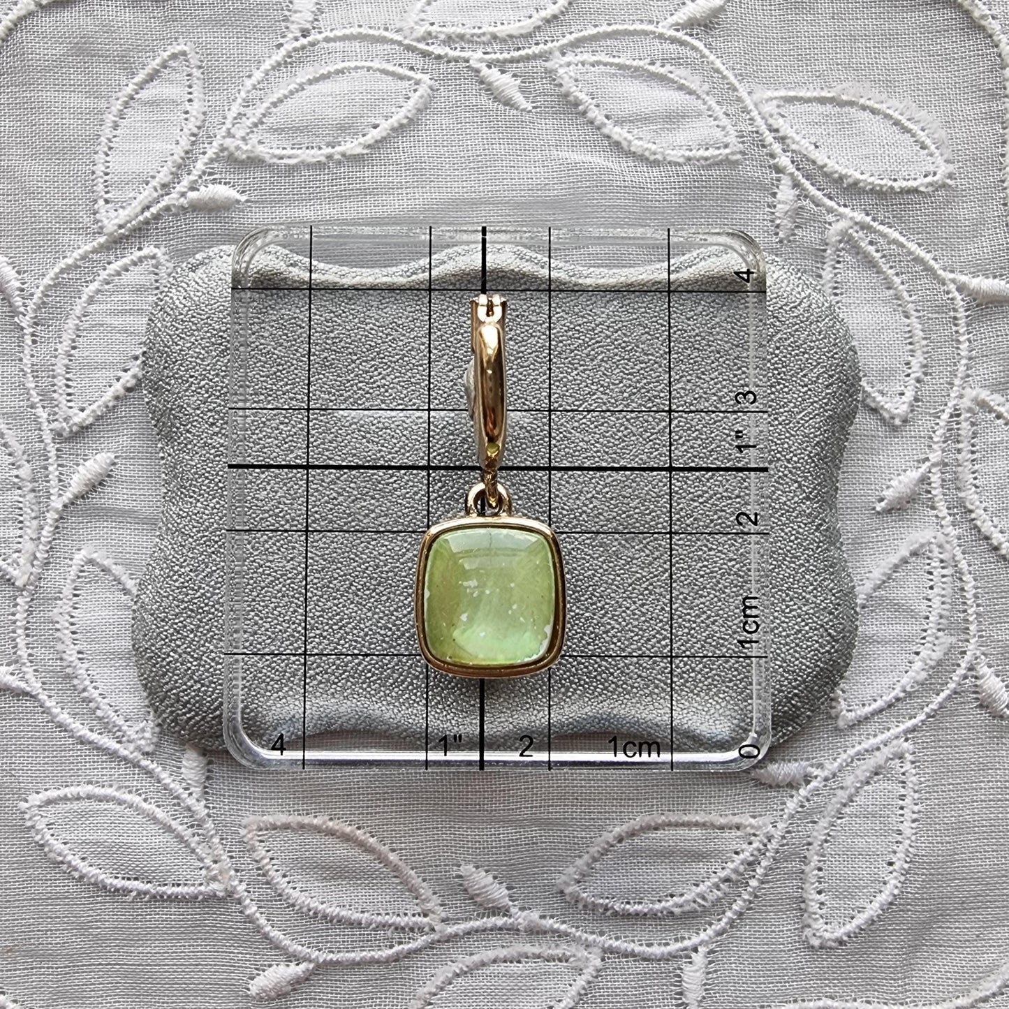 Posts - Monet Pearlescent Green Square Drop Earrings