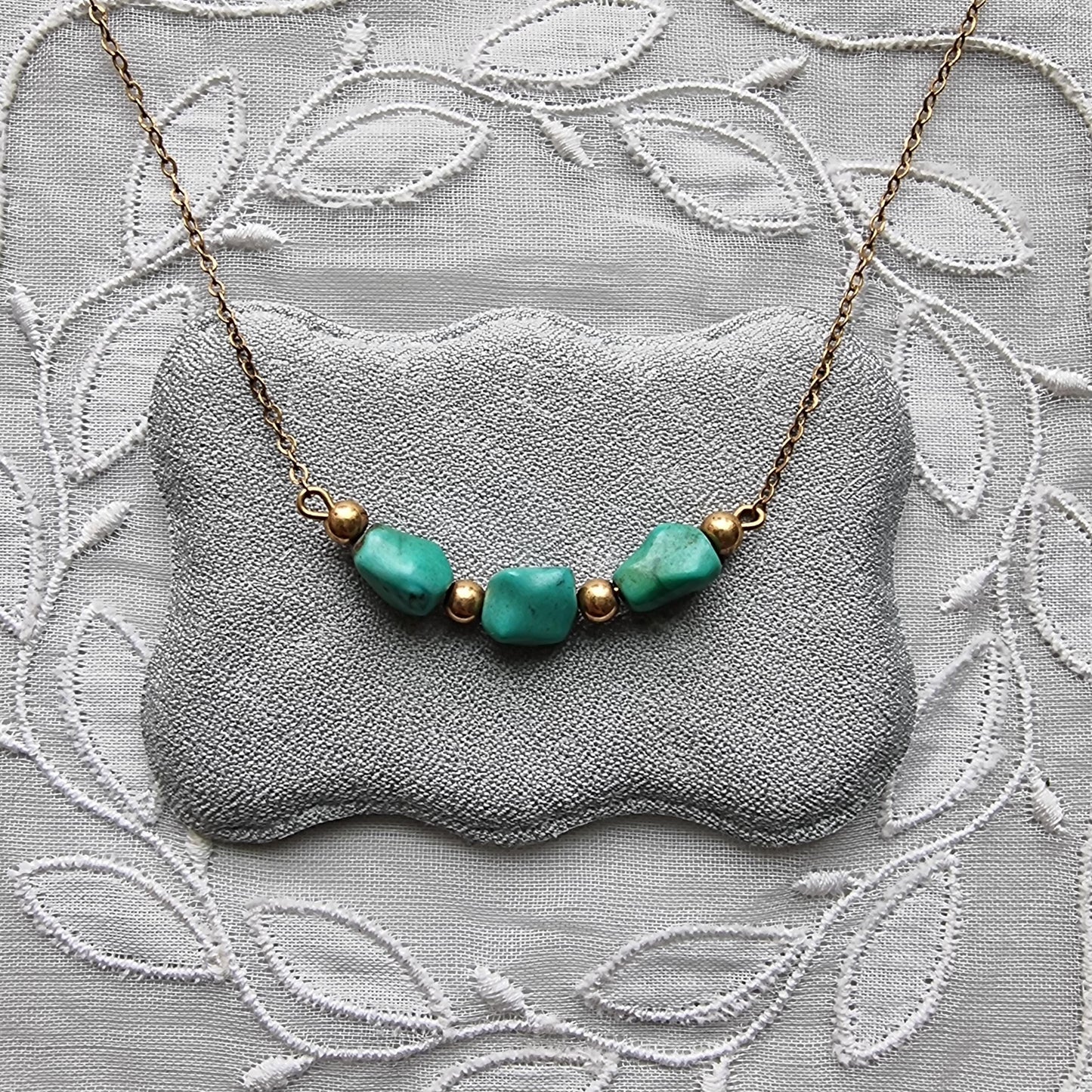 Necklace - Green Turquoise Beads Necklace