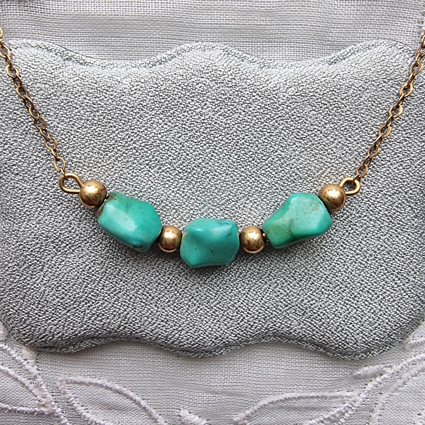 Necklace - Green Turquoise Beads Necklace