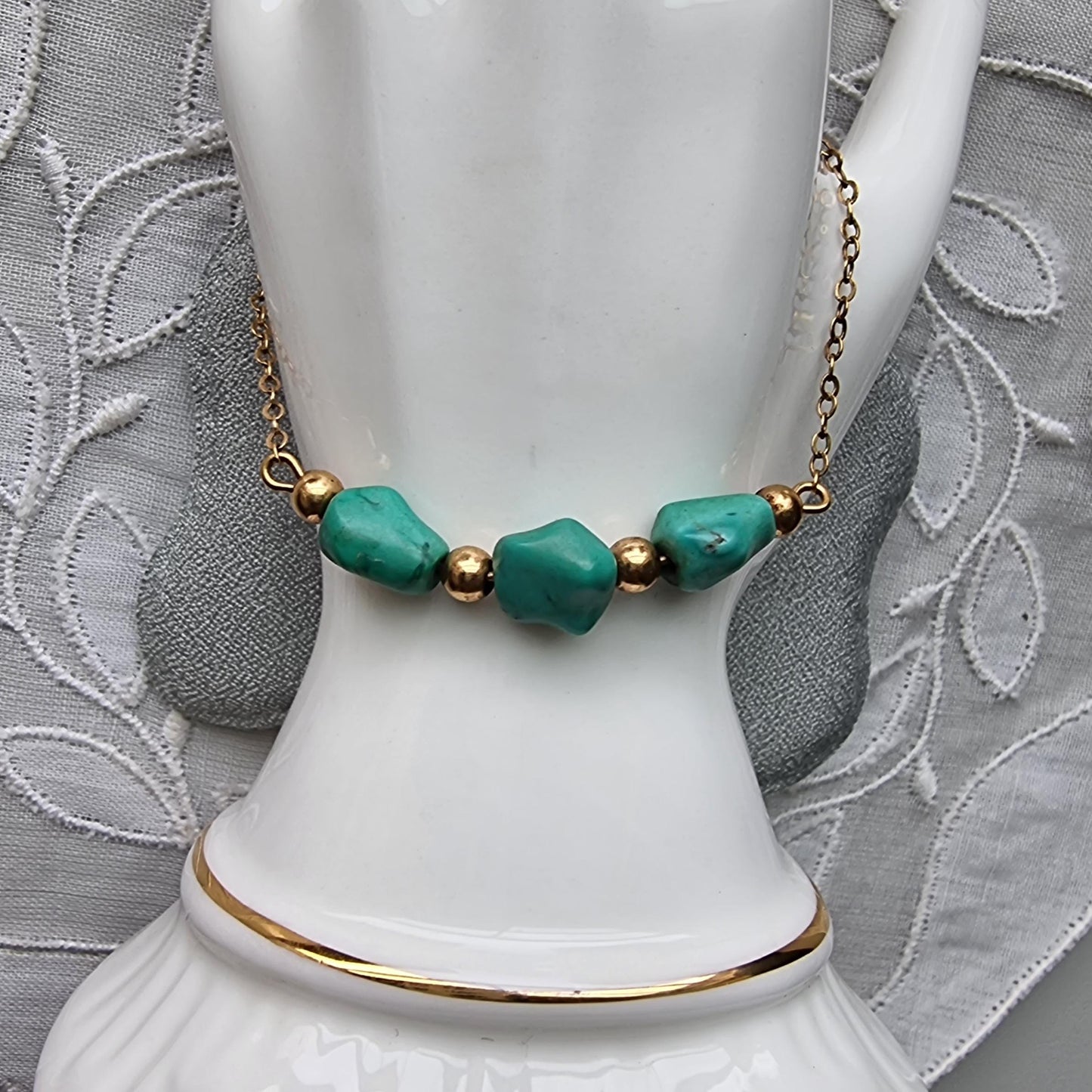 Necklace - Green Turquoise Beads Necklace