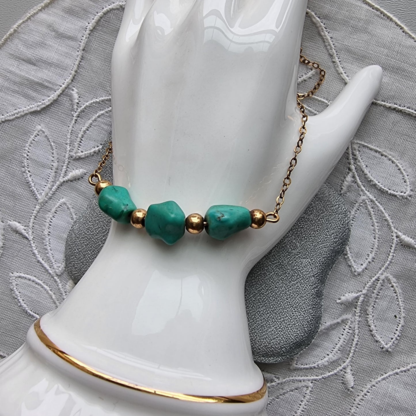 Necklace - Green Turquoise Beads Necklace