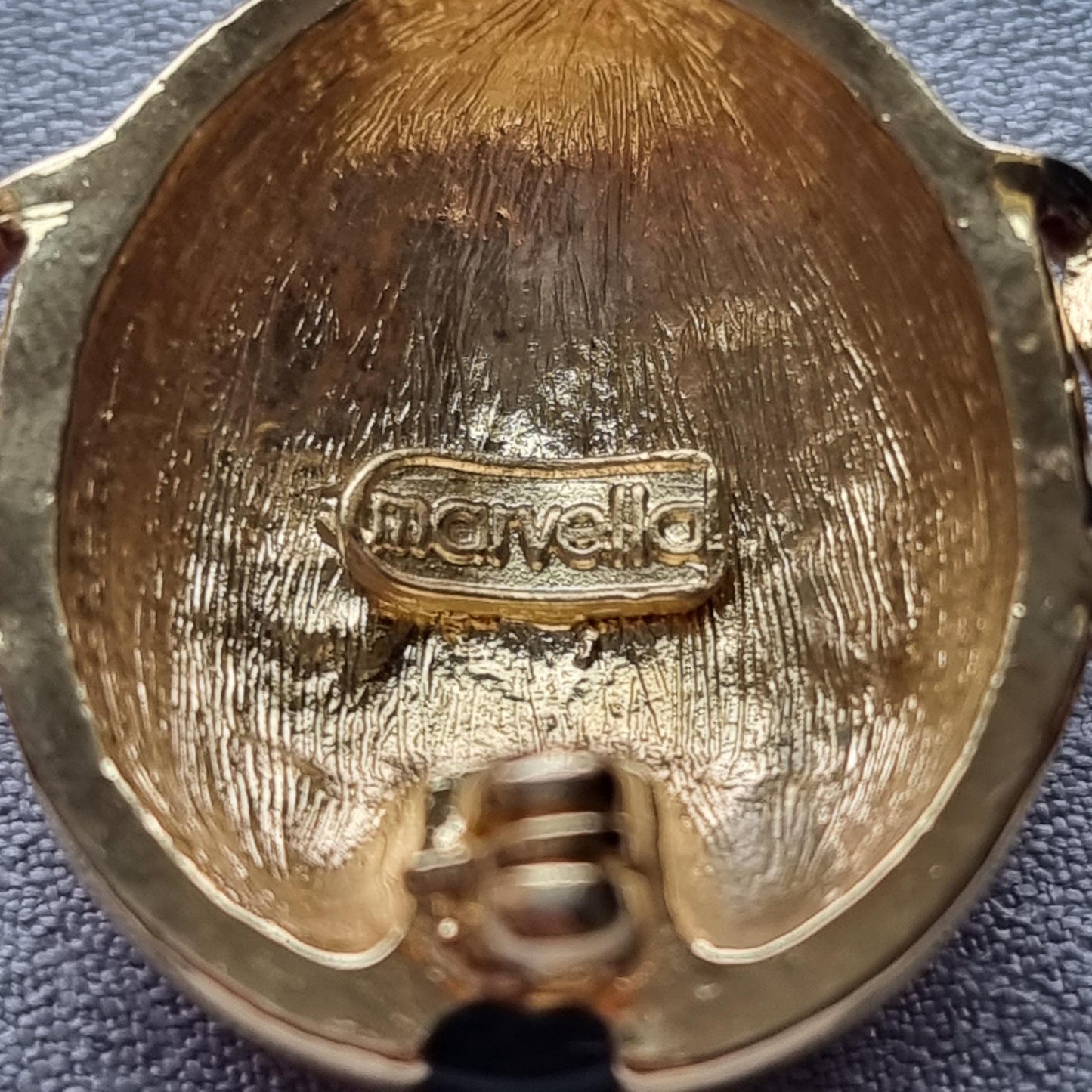 Brooch - Marvella Black and Red Enamel Faux Pearls Ladybird Brooch