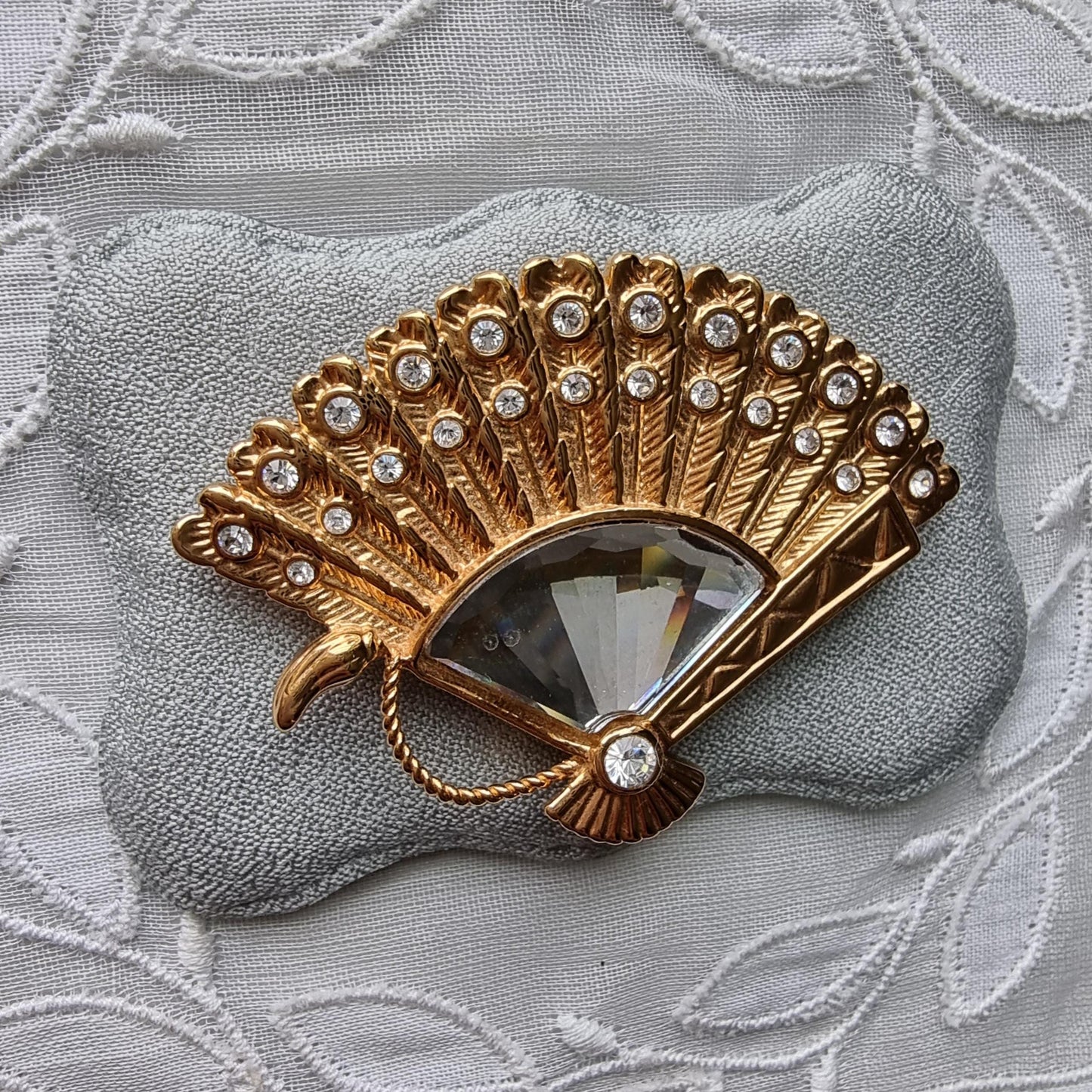 Brooch - Swarovski Crystal Fan Brooch