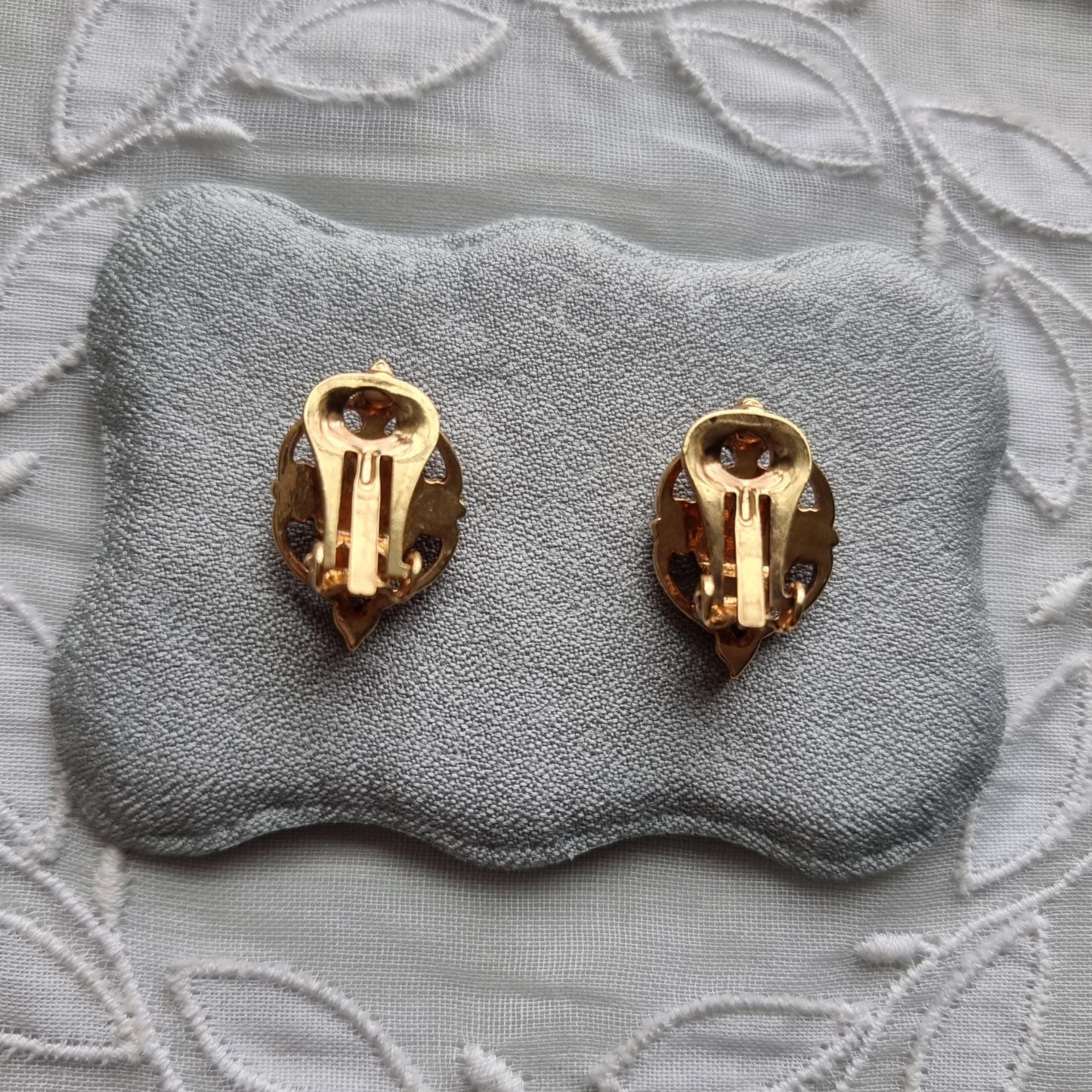 Set - Gold Freshwater Pearl and Garnet Beads Necklace and Garnet Earrings