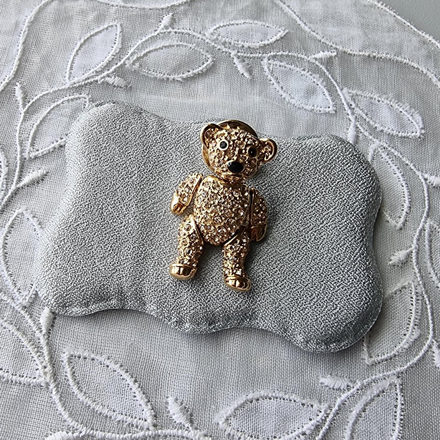 Pin - Articulated Sparkly Teddy Bear Pin Brooch