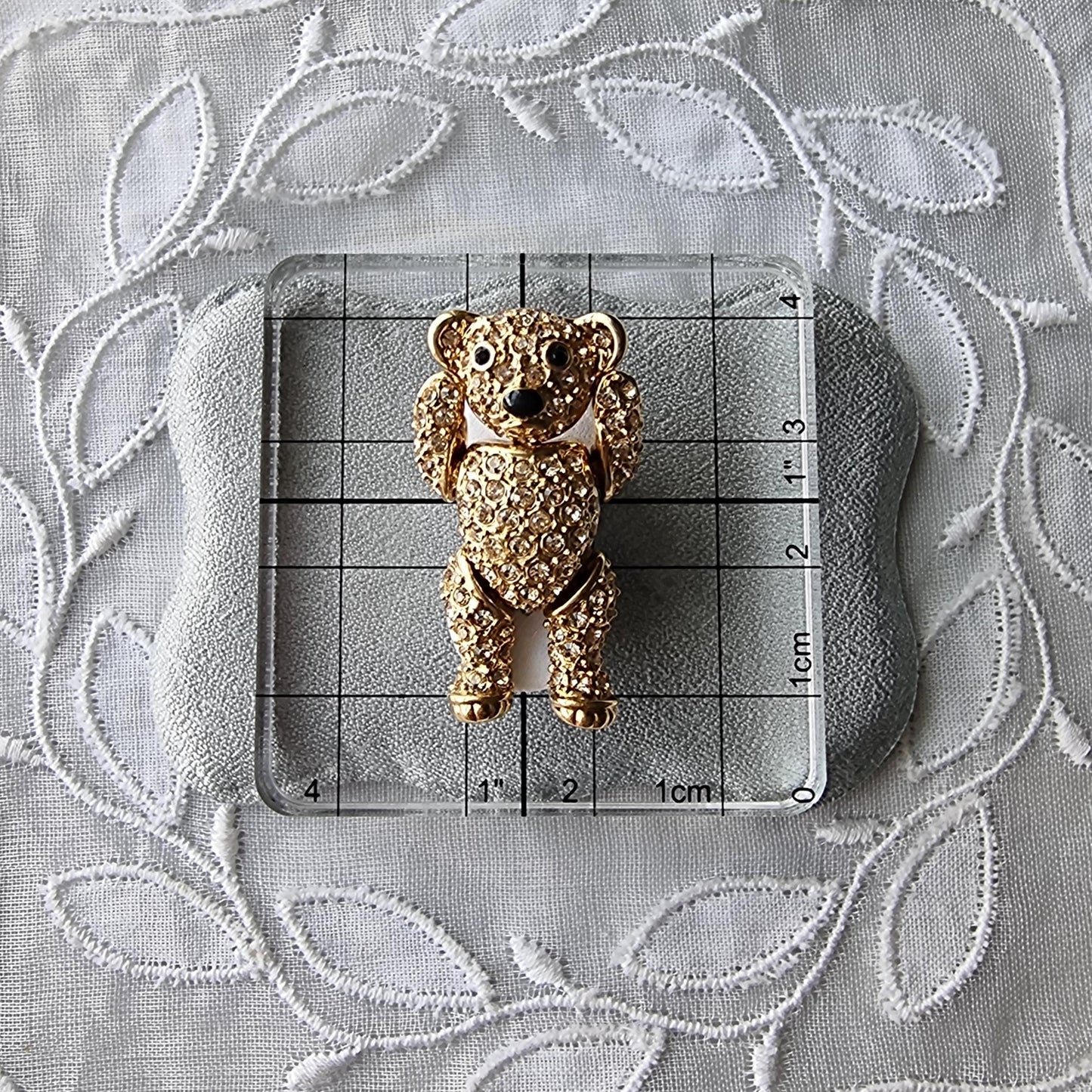 Pin - Articulated Sparkly Teddy Bear Pin Brooch