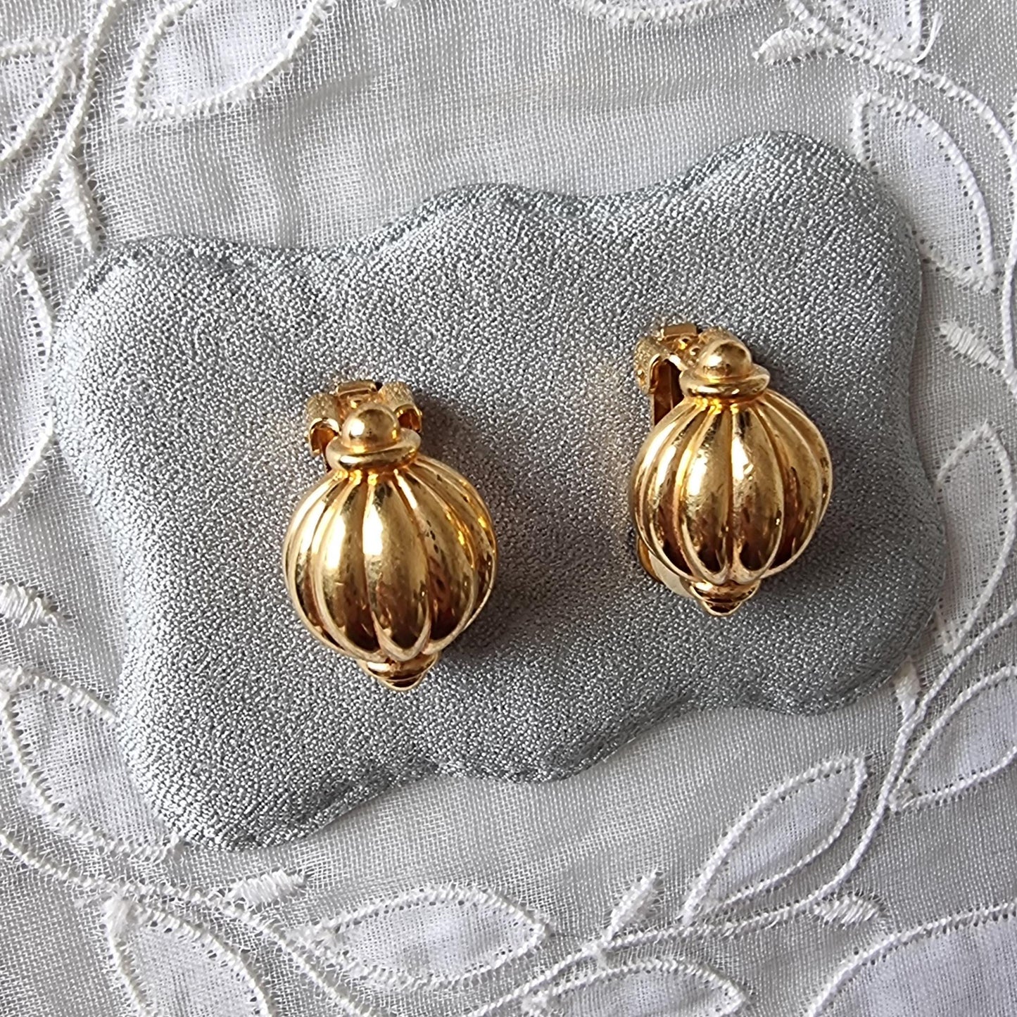 Clip on - Gold Dome Clip on Earrings