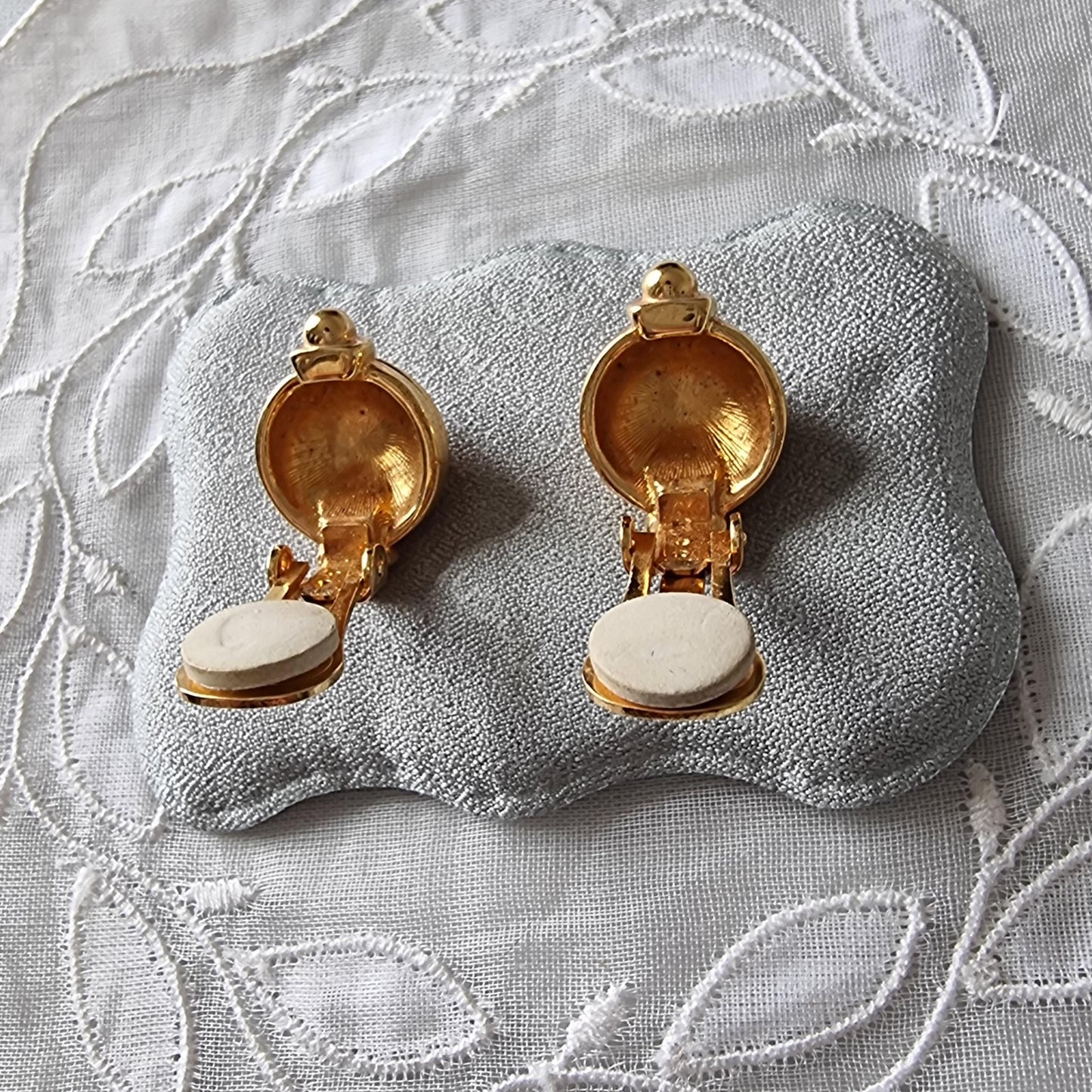 Clip on - Gold Dome Clip on Earrings