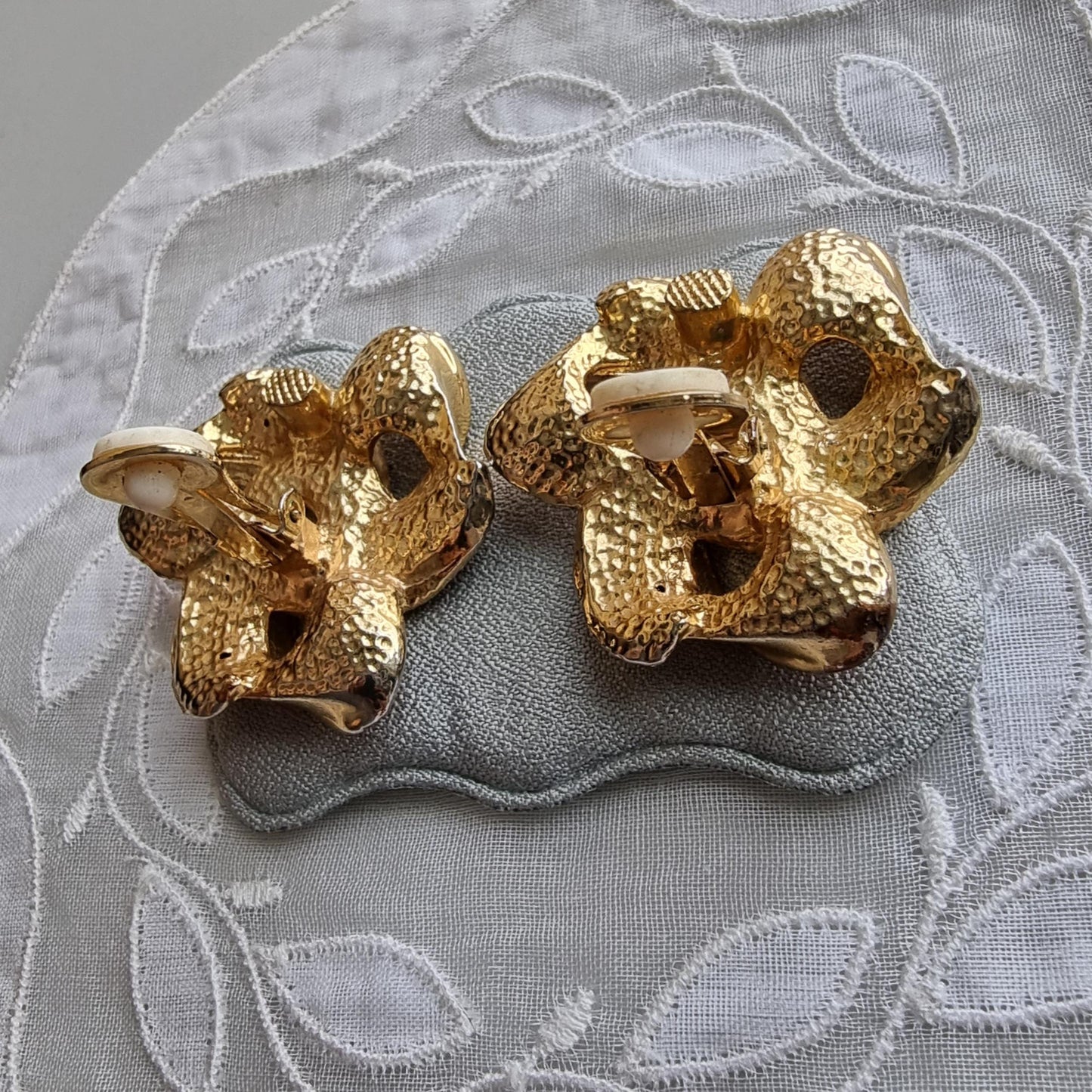 Clip on - Multicoloured Crystal Knot Clip On Earrings