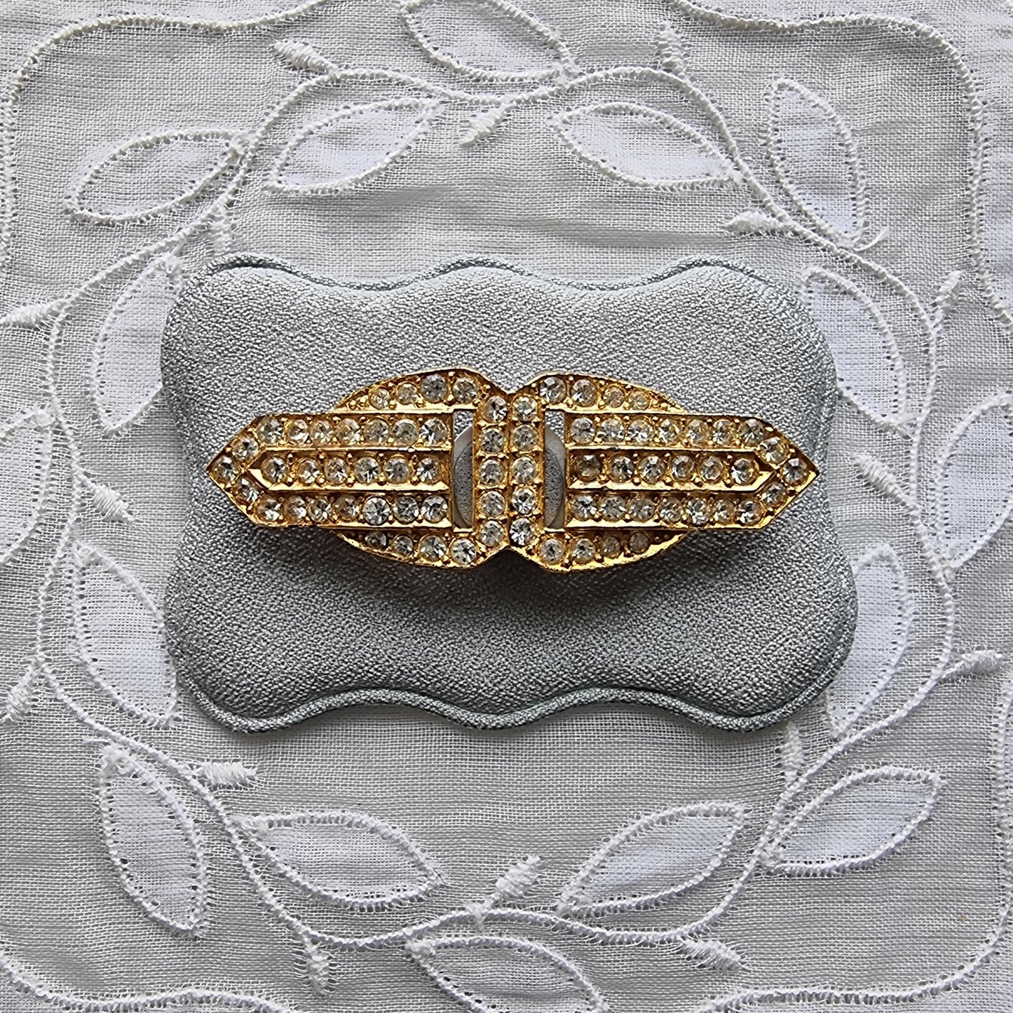 Brooch - Sphinx Gold Crystal Buckle Brooch