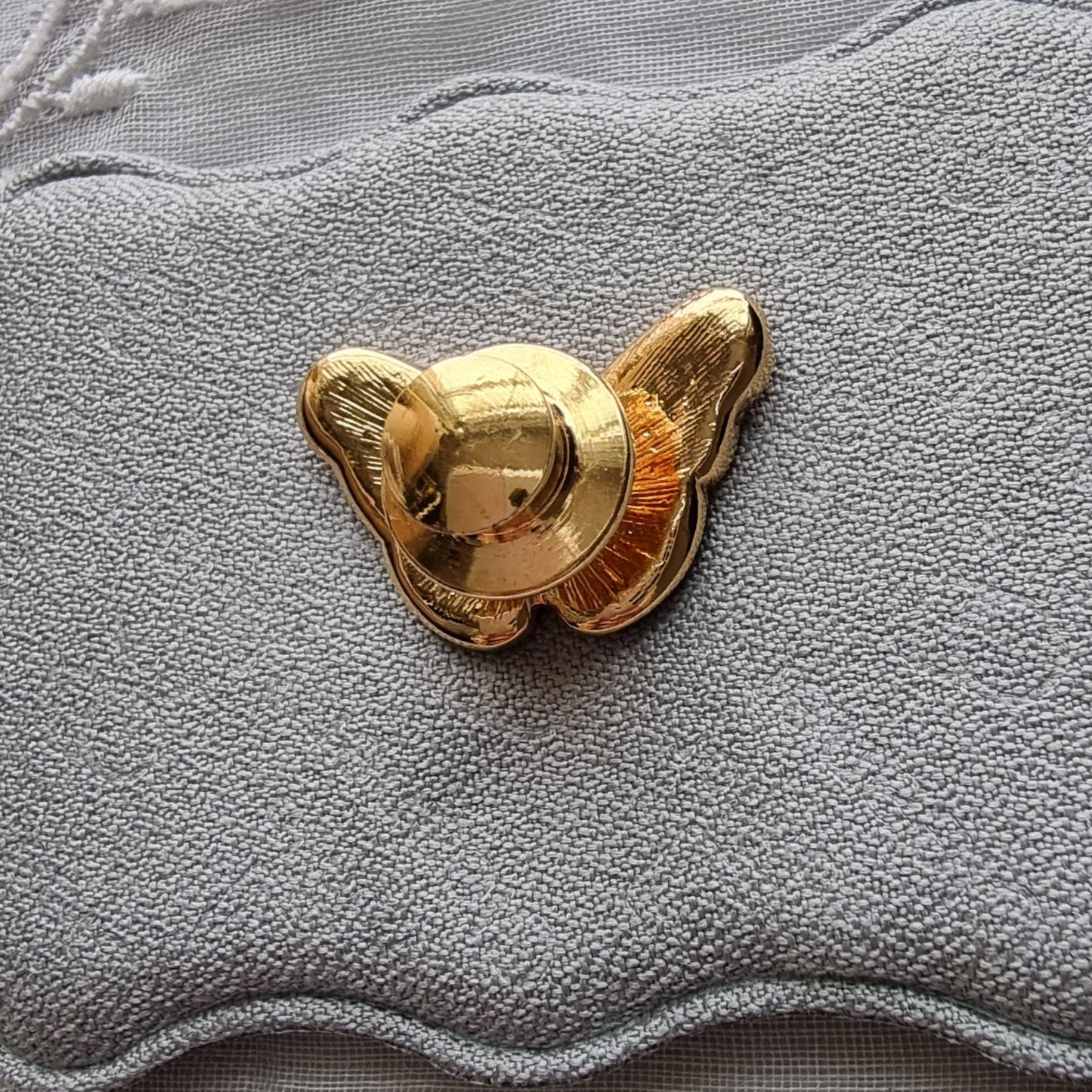 Pin - Black Enamel Crystal Butterfly Pin Brooch