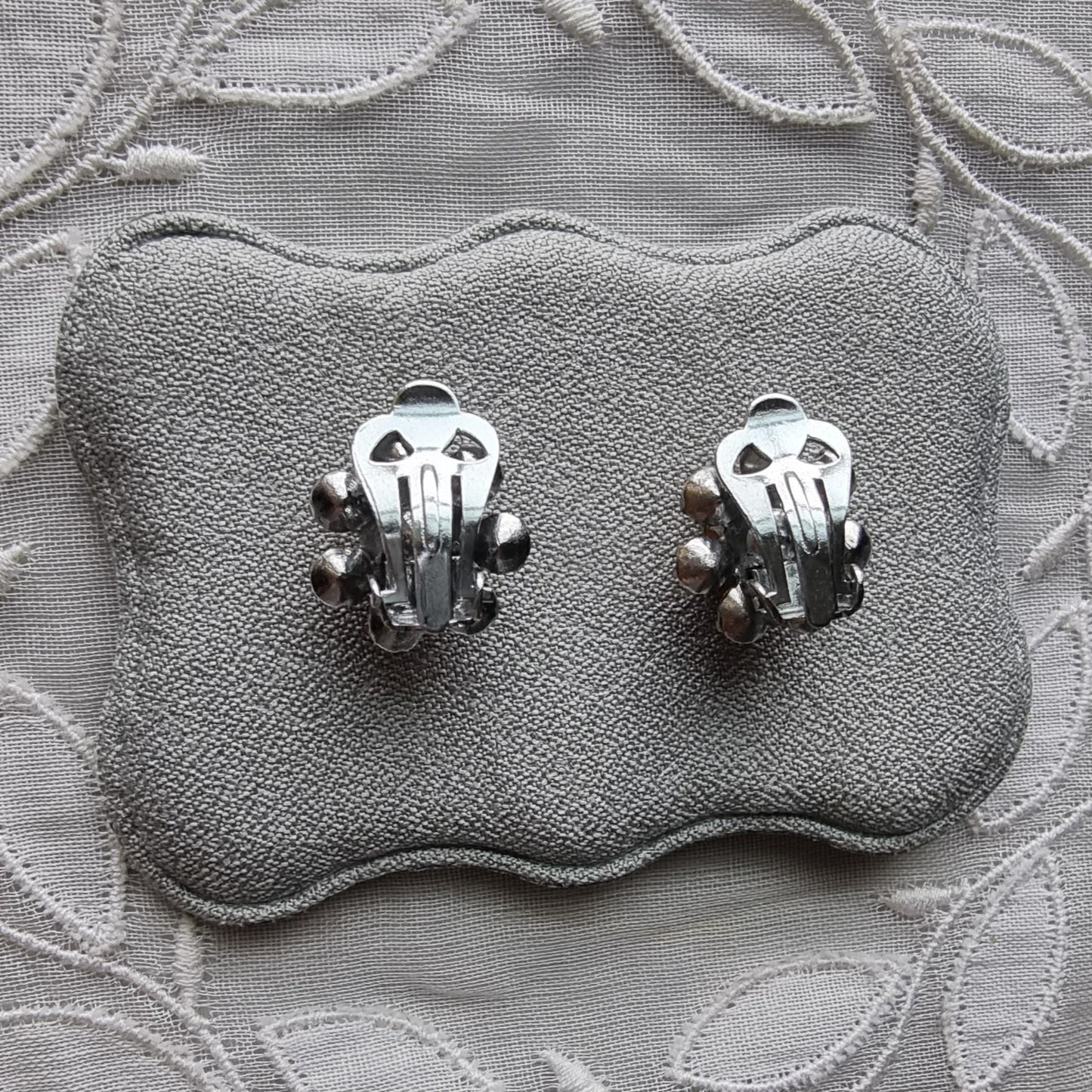 Clip on - Small Yellow and Orange Crystals Clip on Earrings