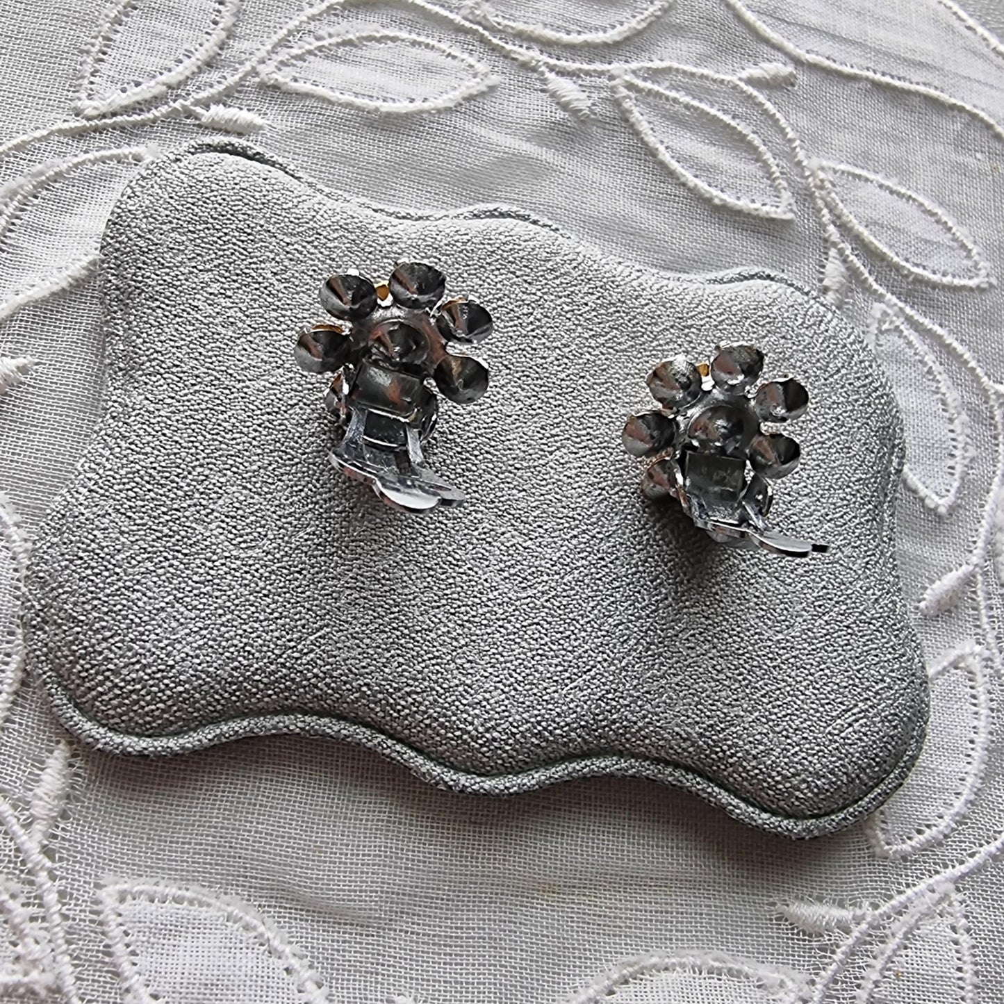 Clip on - Small Yellow and Orange Crystals Clip on Earrings