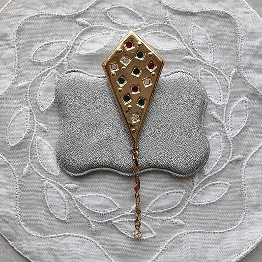 Brooch - Multicoloured Crystal Kite Brooch