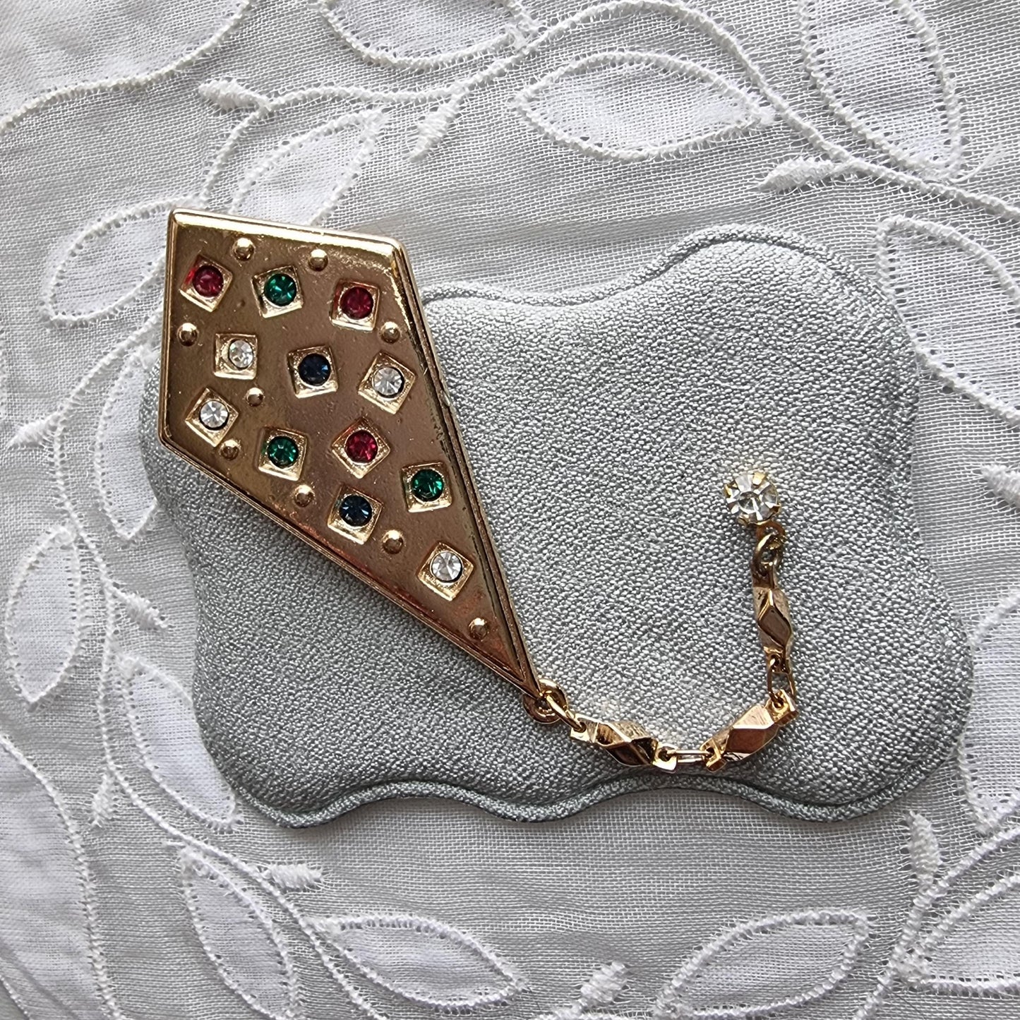 Brooch - Multicoloured Crystal Kite Brooch