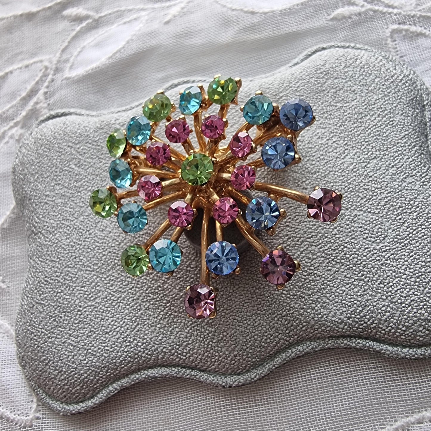 Brooch - Multicoloured Crystal Spray Brooch