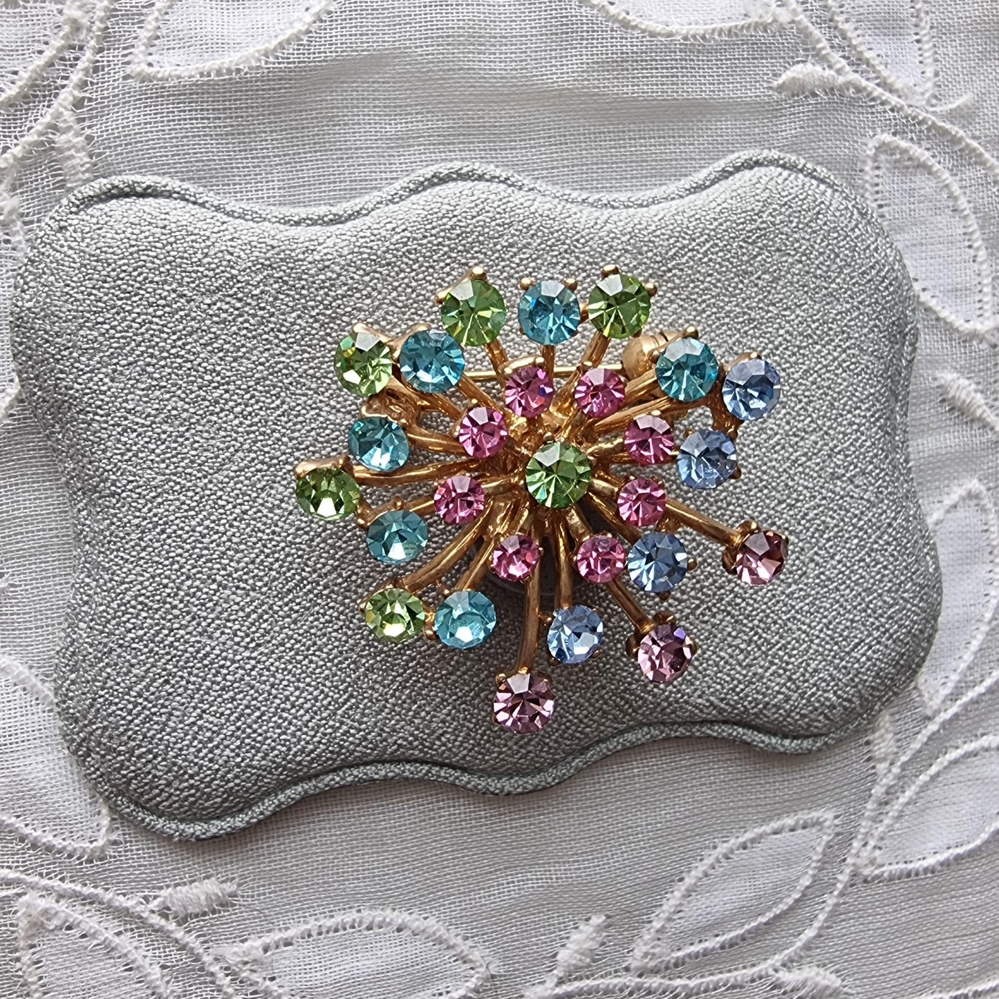 Brooch - Multicoloured Crystal Spray Brooch