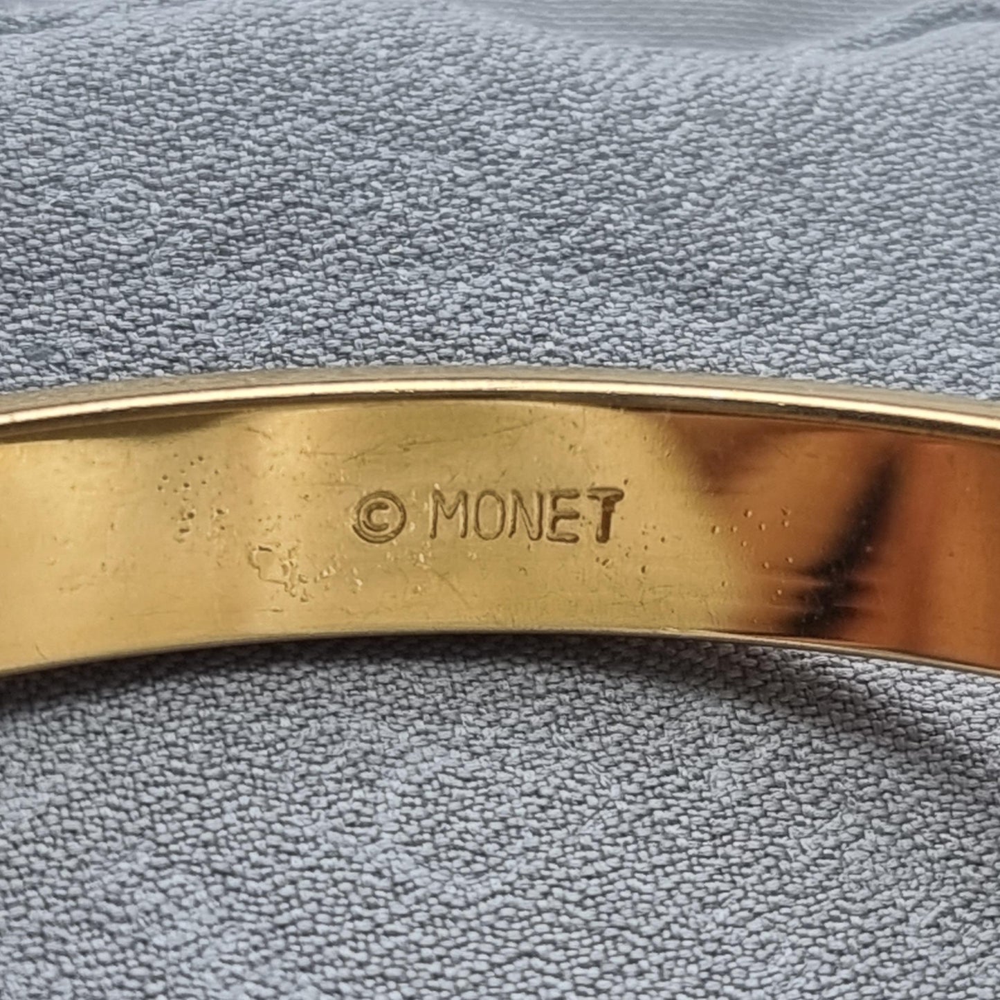 Bracelet - Monet Black Enamel Bangle Bracelet