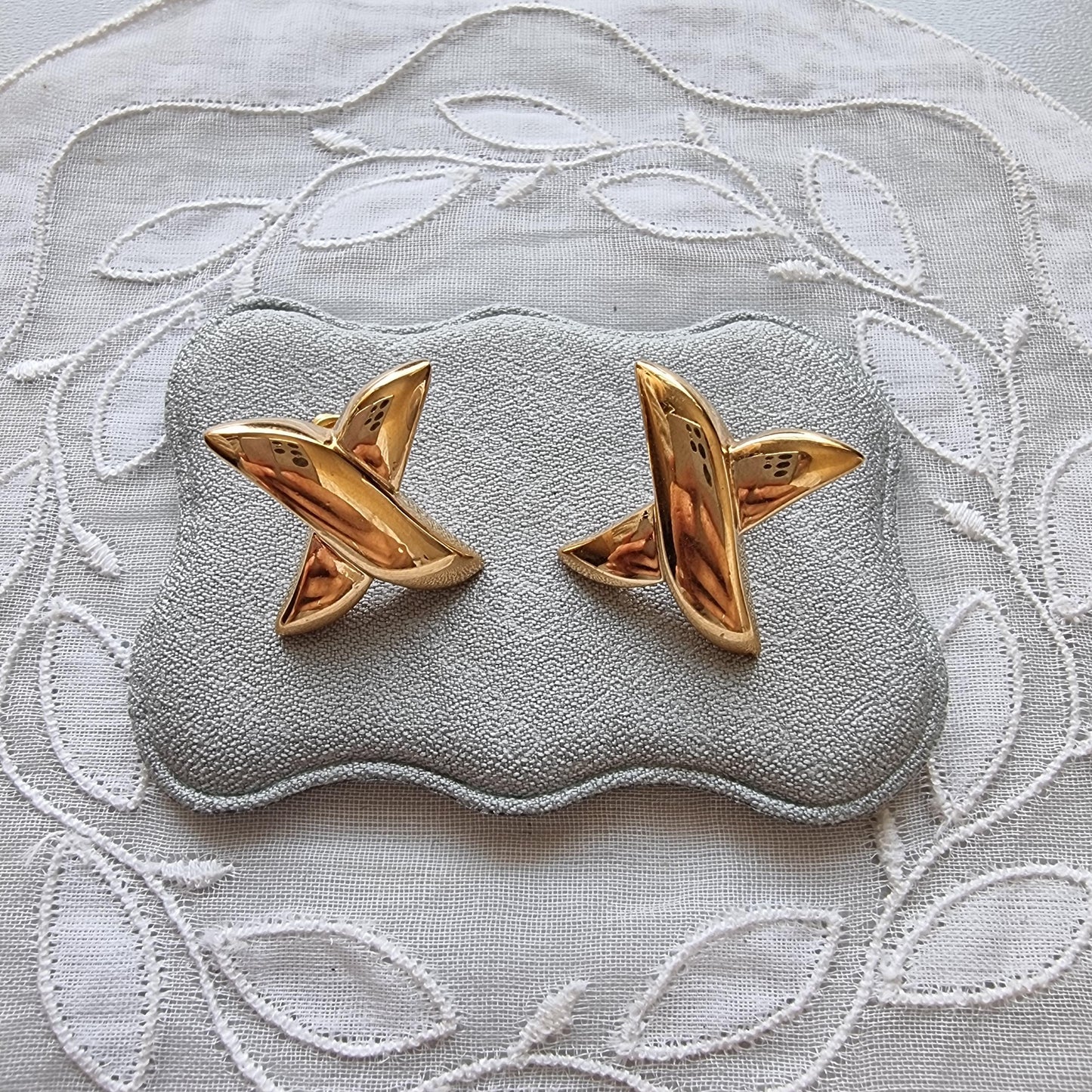 Posts - Gold Stylised Cross Stud Earrings