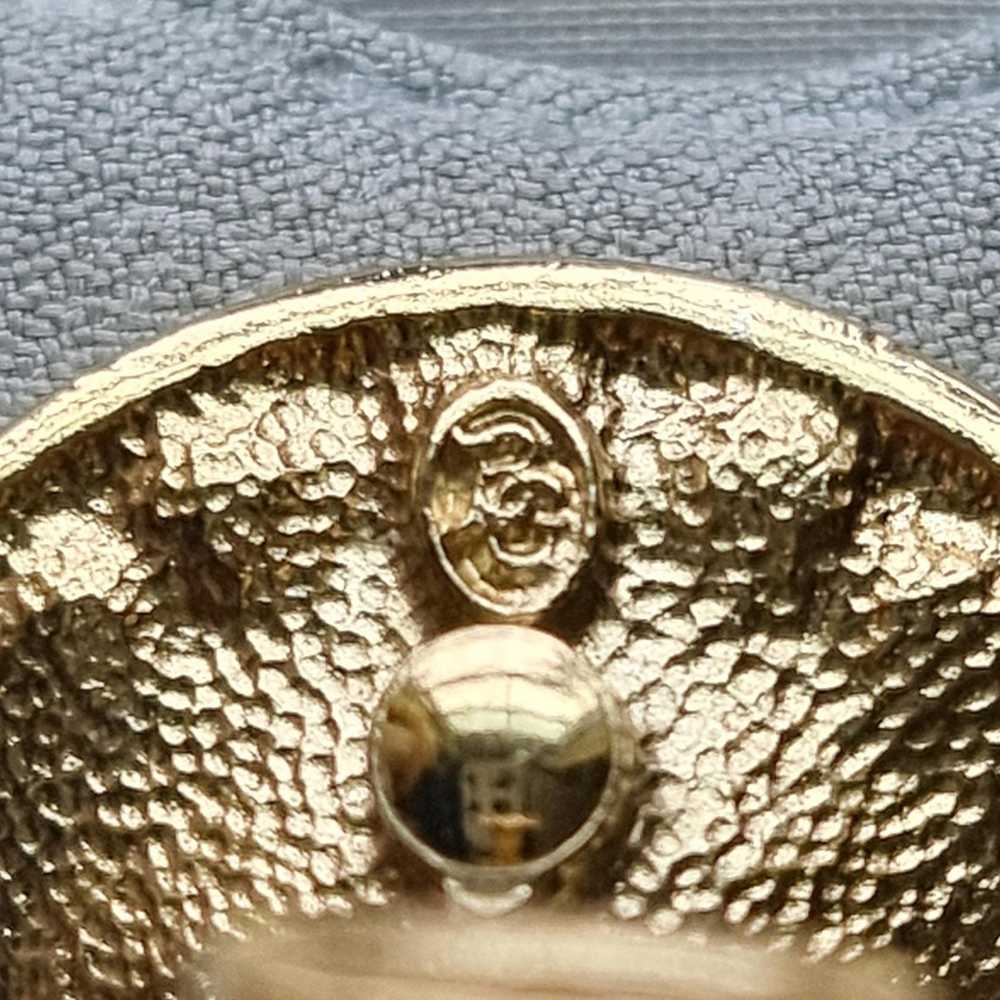 Clip on - Bergdorf Goodman Brown Enamel and Crystals Round Clip On Earrings