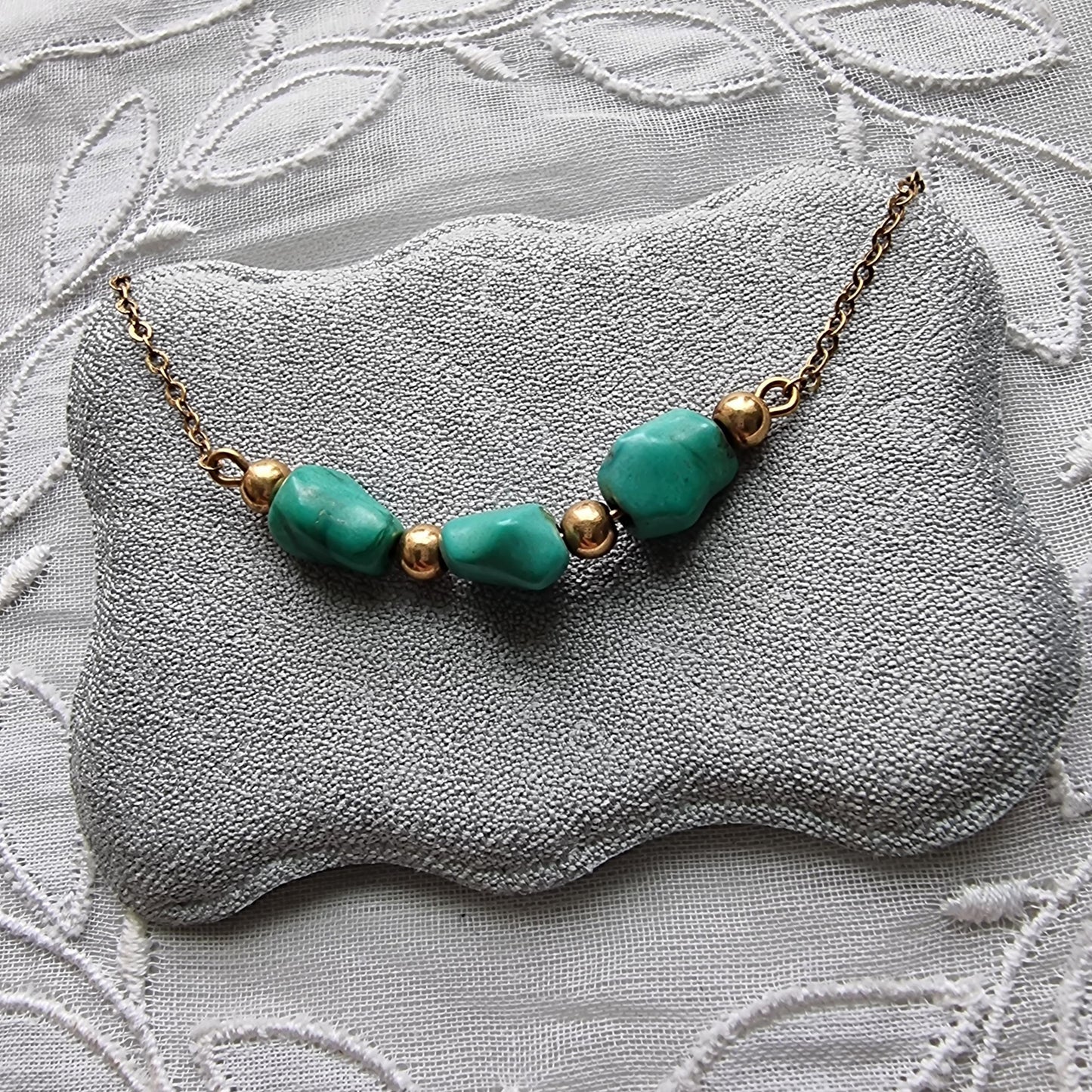 Necklace - Green Turquoise Beads Necklace