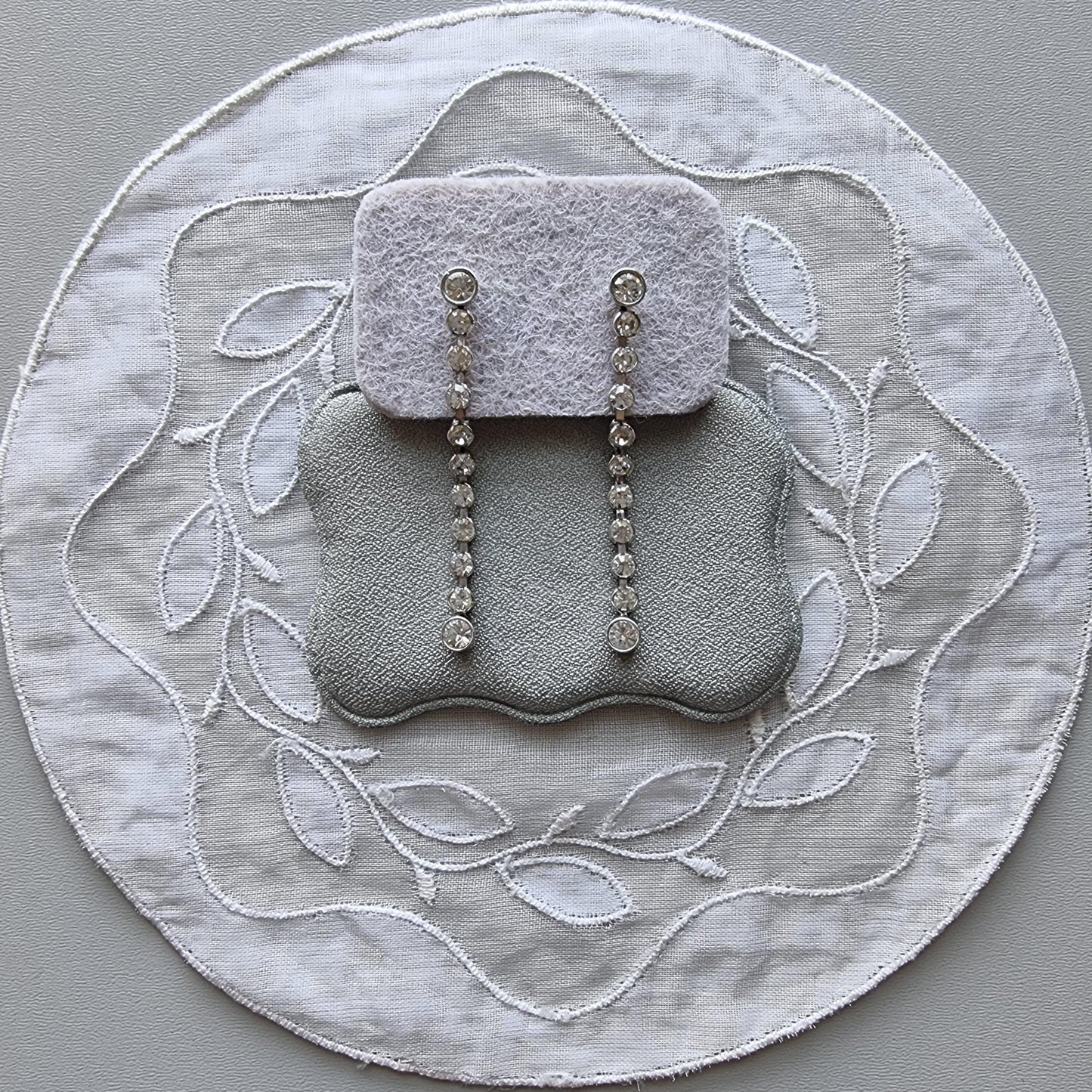 Posts - Swarovski Long Crystals Drop Earrings