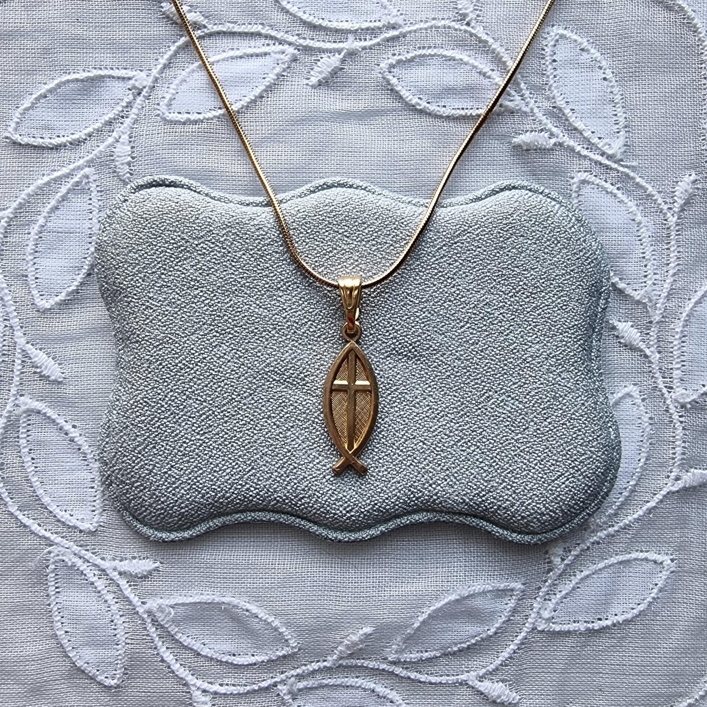 Necklace - Christian Fish Cross Pendant Necklace