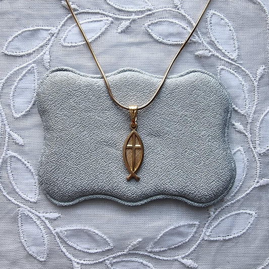 Necklace - Christian Fish Cross Pendant Necklace
