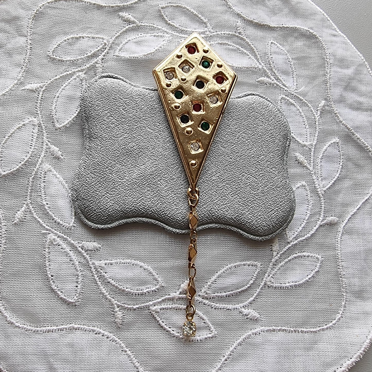 Brooch - Multicoloured Crystal Kite Brooch