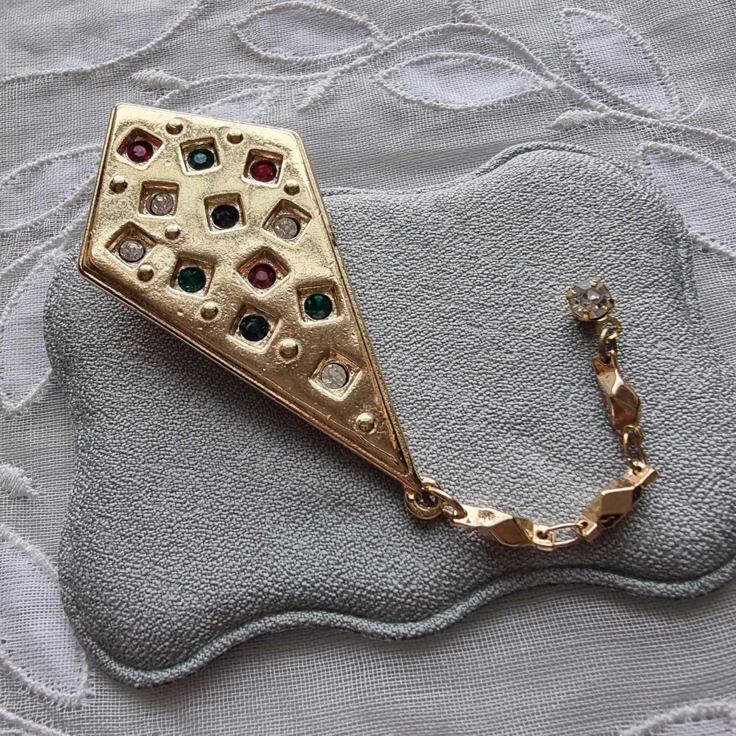 Brooch - Multicoloured Crystal Kite Brooch