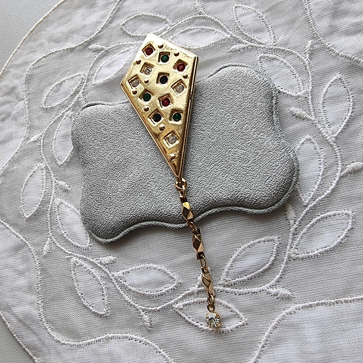 Brooch - Multicoloured Crystal Kite Brooch